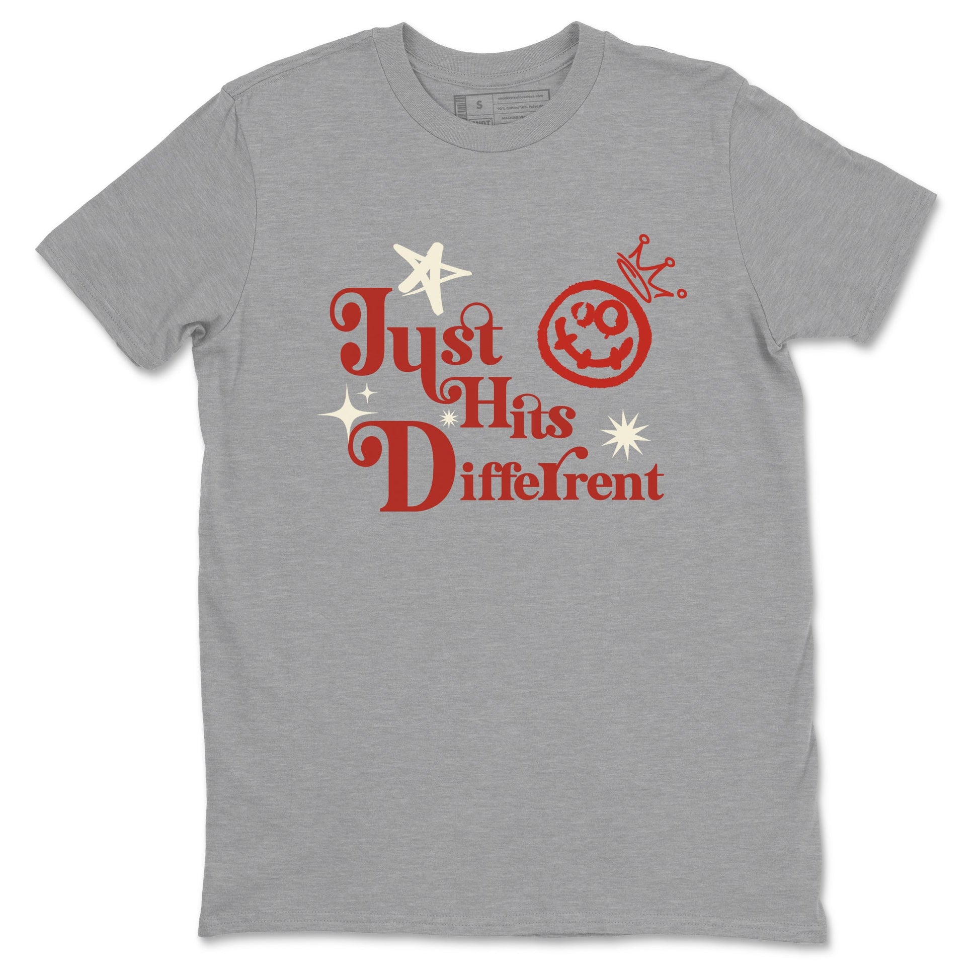 4s Brick By Brick shirts to match jordans Just Hits Different sneaker match tees Air Jordan 4 Nigel match shoes to clothes SNRT Sneaker Tees unisex cotton Heather Grey 2 shirts
