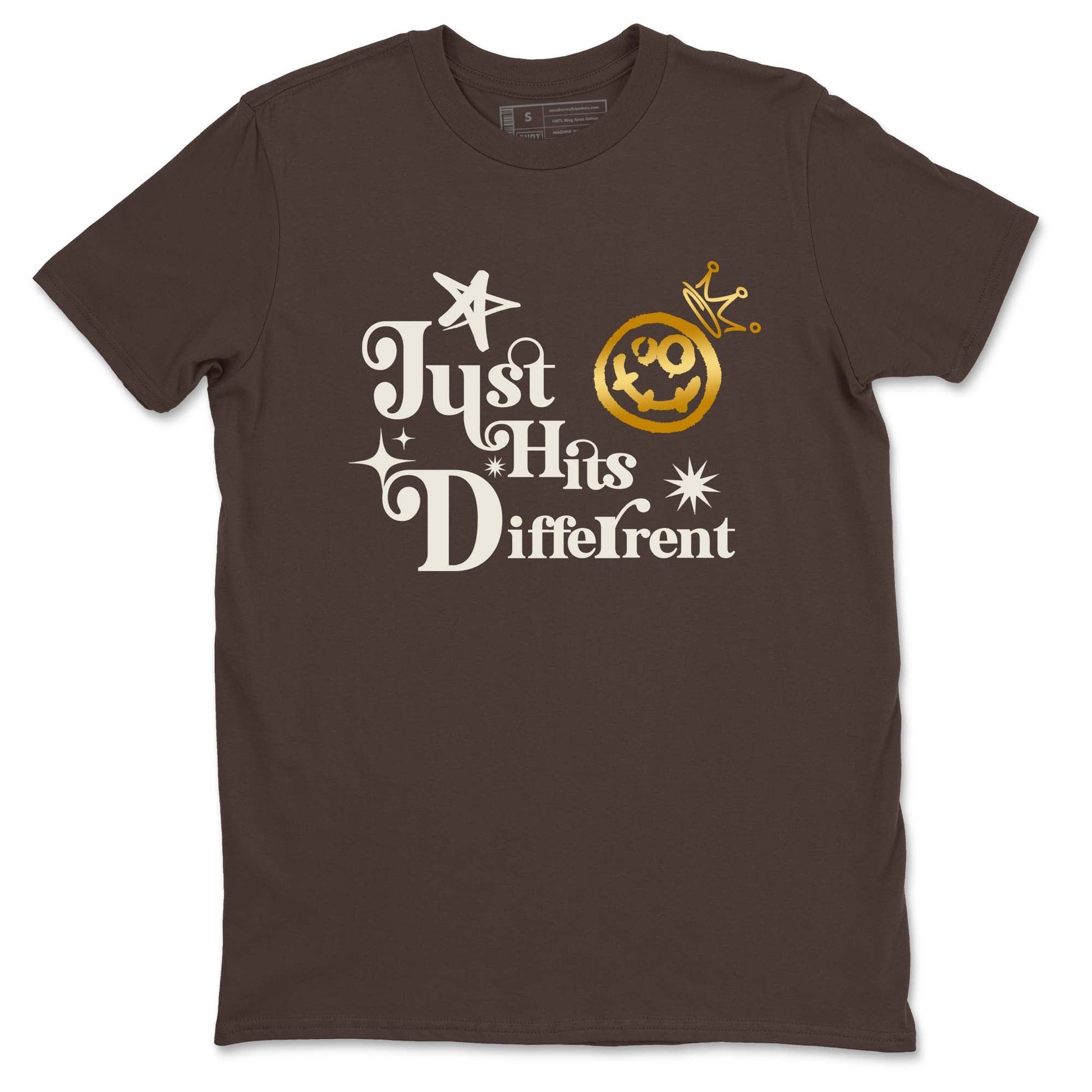 5s Golden Ticket shirts to match jordans Just Hits Different shirts to match jordans Air Jordan 5 Golden Ticket match shoes to clothes SNRT Sneaker Tees unisex cotton Dark Chocolate 2 shirts