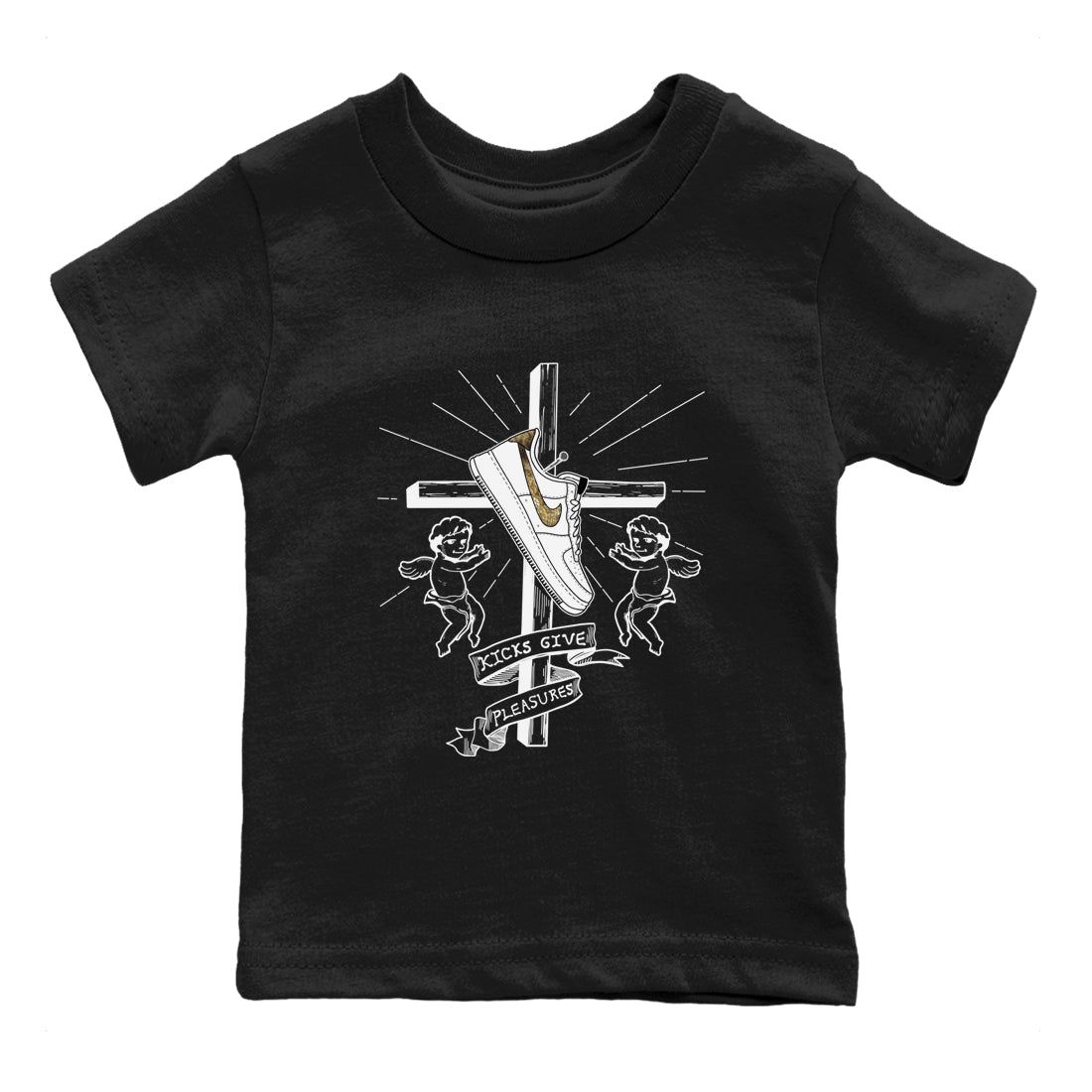 Air Force 1 Ivory Snake shirt to match jordans Kicks Give Pleasures sneaker tees Air Force 1 Ivory Snake SNRT sneaker release tees baby toddler Black 2 cotton Shirt