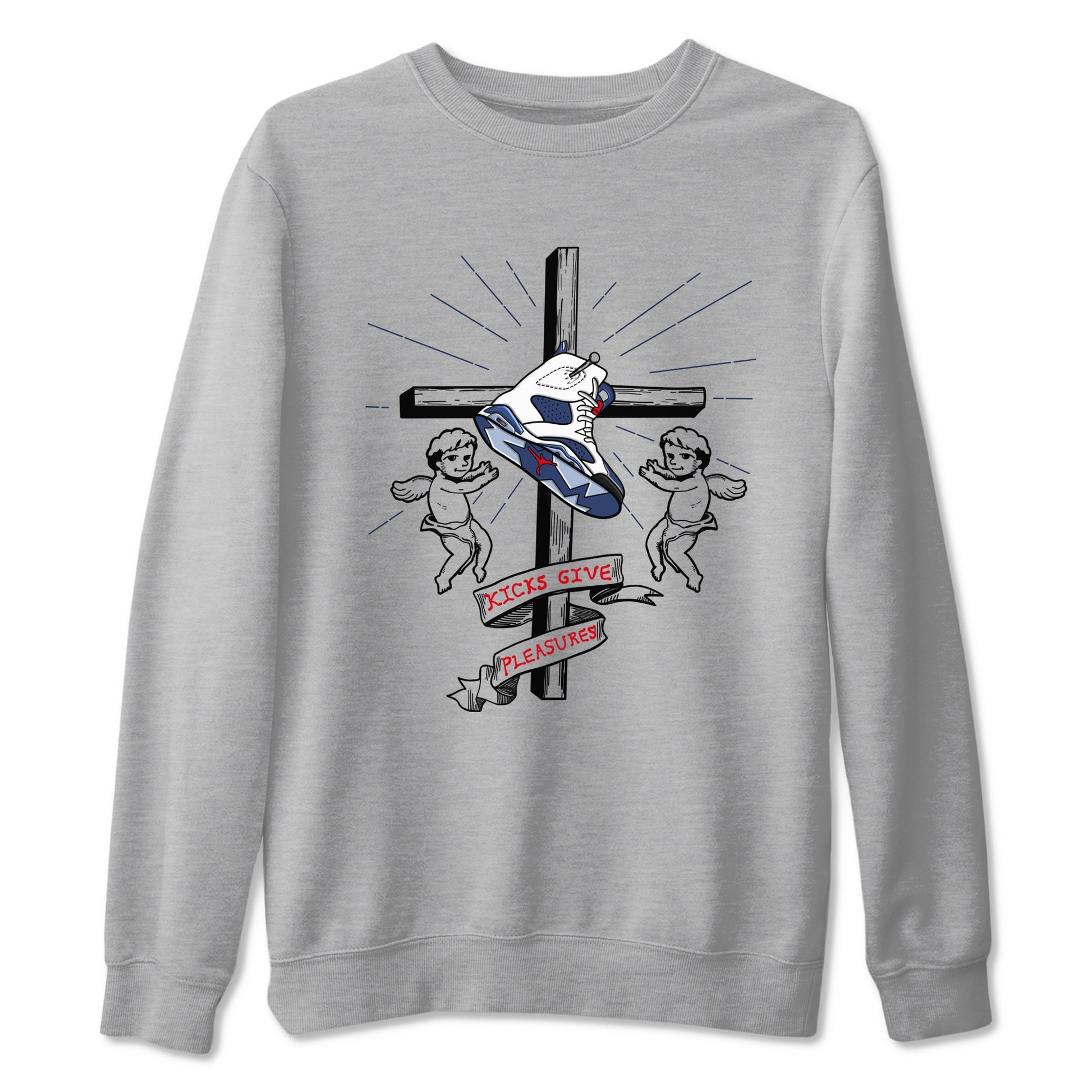 6s White And Midnight Navy shirts to match jordans Kicks Give Pleasures sneaker match tees Air Jordan 6 White And Midnight Navy SNRT Sneaker Tees streetwear brand Heather Grey 2 unisex cotton tee