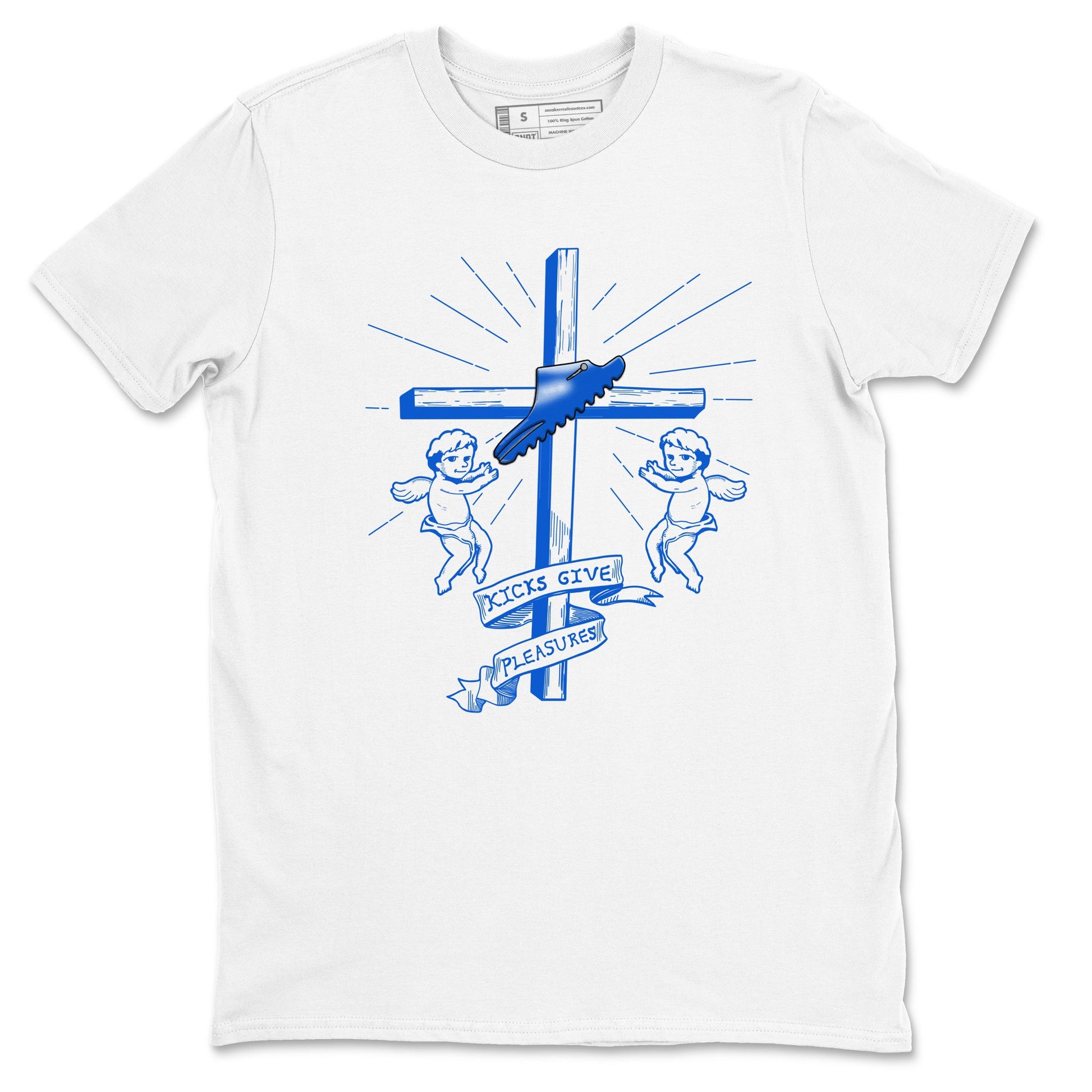 Yeezy Slide Azure shirts to match jordans Kicks Give You Pleasures sneaker match tees Yeezy Slide Azure SNRT Sneaker Tees streetwear brand White 2 unisex cotton tee