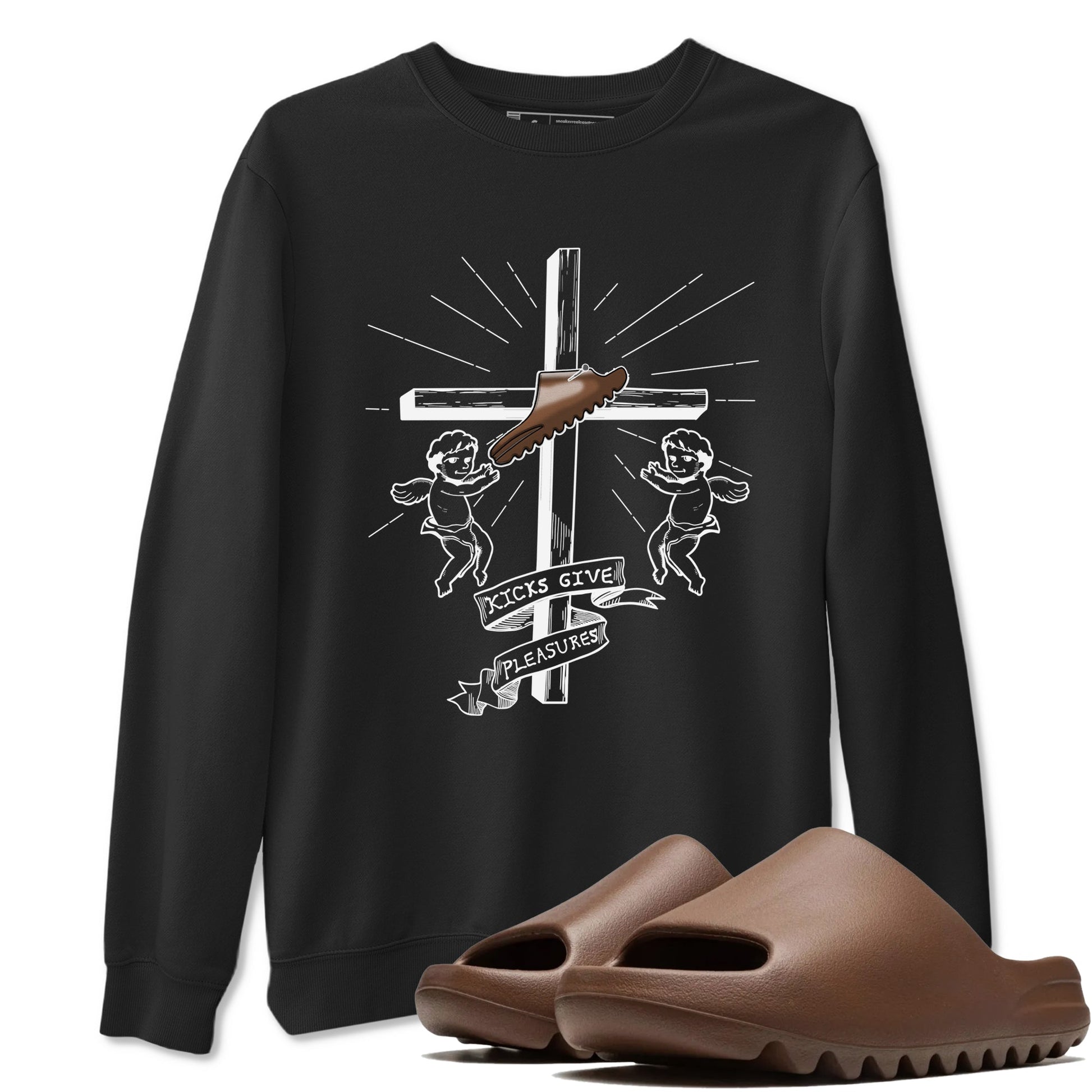 Yeezy Slide Flax shirts to match jordans Kicks Give You Pleasures sneaker match tees Yeezy Slide Flax SNRT Sneaker Tees streetwear brand Black 1 unisex cotton tee