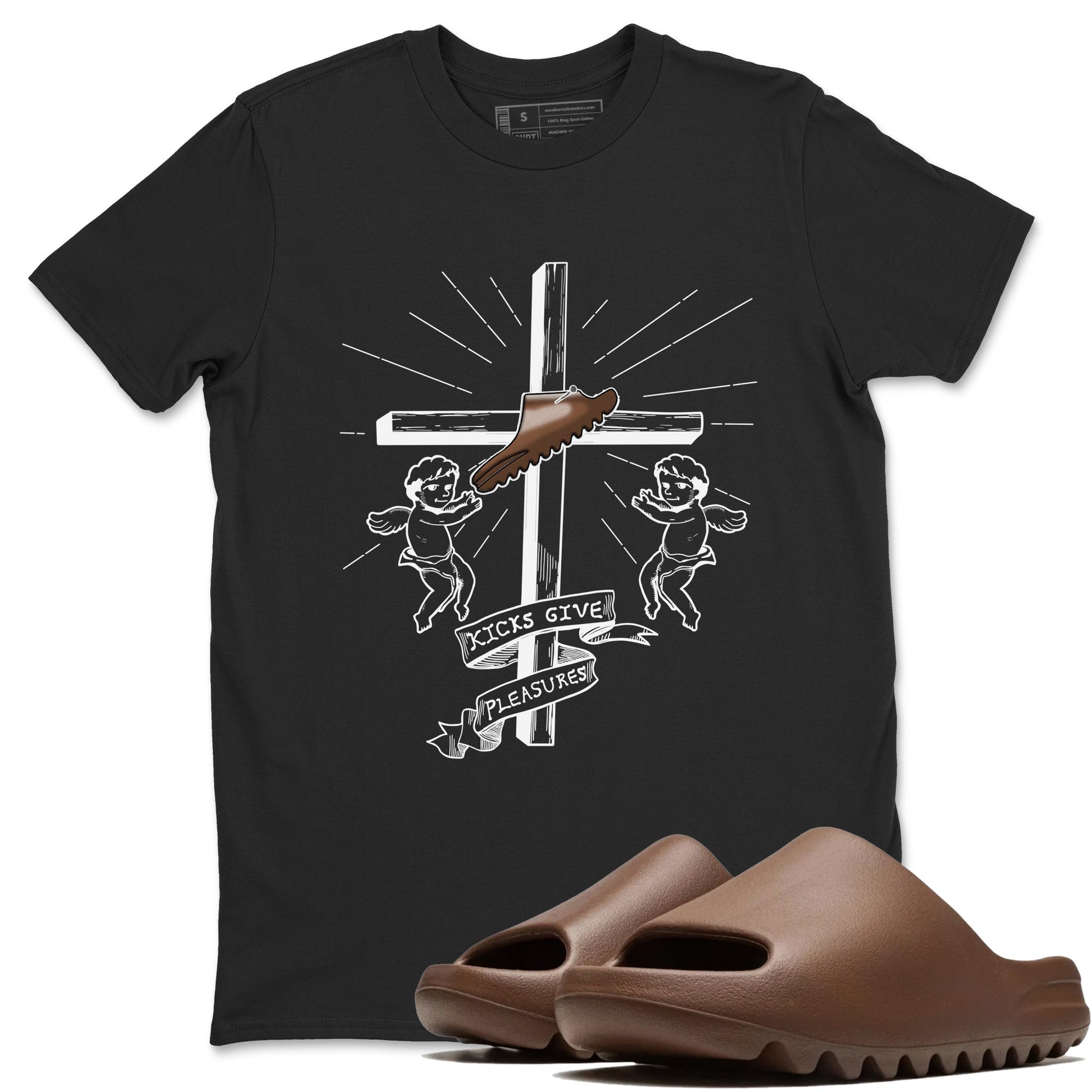 Yeezy Slide Flax shirts to match jordans Kicks Give You Pleasures sneaker match tees Yeezy Slide Flax SNRT Sneaker Tees streetwear brand Black 1 unisex cotton tee