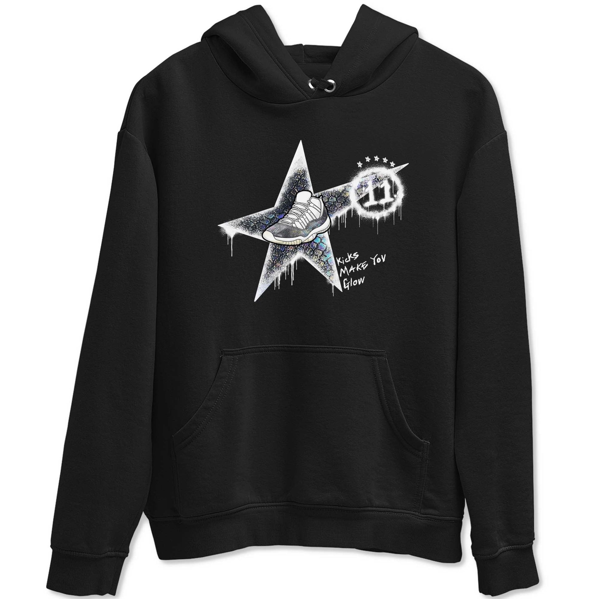 11s Year Of The Snake shirts to match jordans Kicks Make You Glow shirts to match jordans Air Jordan 11 Retro Low Year Of The Snake match shoes to clothes SNRT Sneaker Tees unisex cotton Black 2 shirts