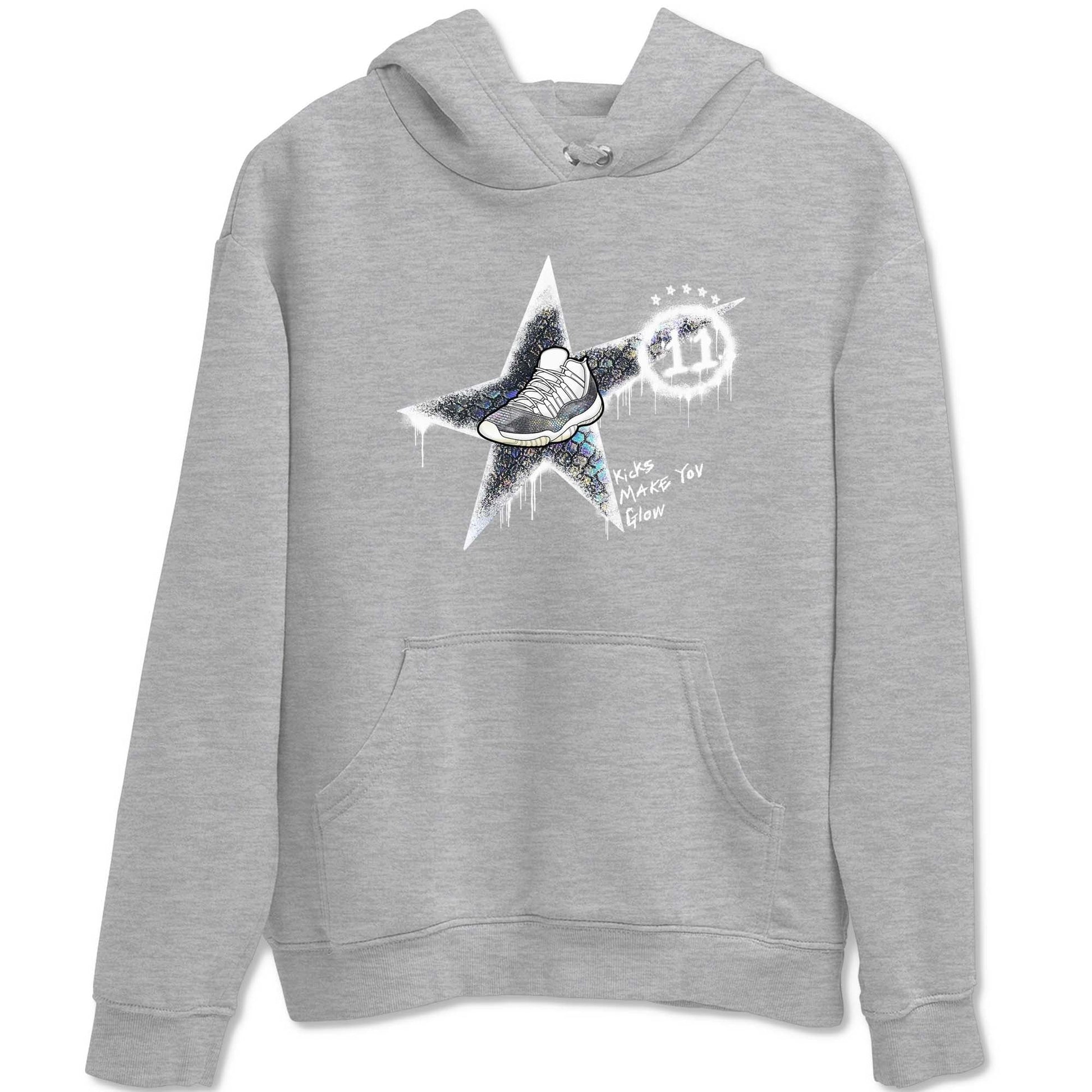 11s Year Of The Snake shirts to match jordans Kicks Make You Glow shirts to match jordans Air Jordan 11 Retro Low Year Of The Snake match shoes to clothes SNRT Sneaker Tees unisex cotton Heather Grey 2 shirts