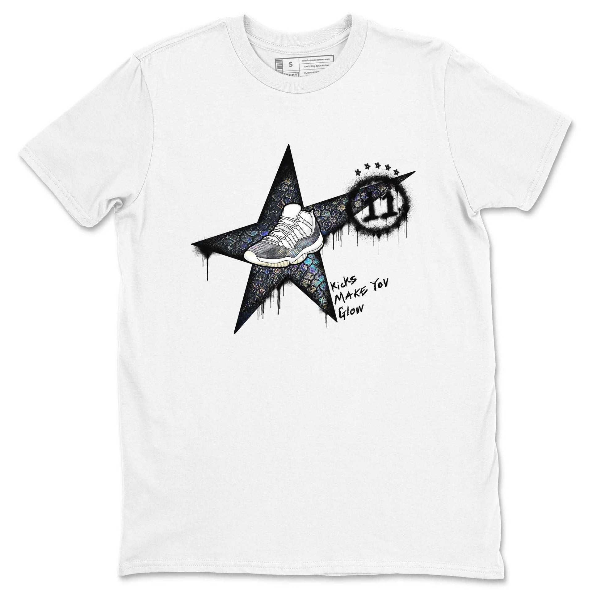 11s Year Of The Snake shirts to match jordans Kicks Make You Glow shirts to match jordans Air Jordan 11 Retro Low Year Of The Snake match shoes to clothes SNRT Sneaker Tees unisex cotton White 2 shirts