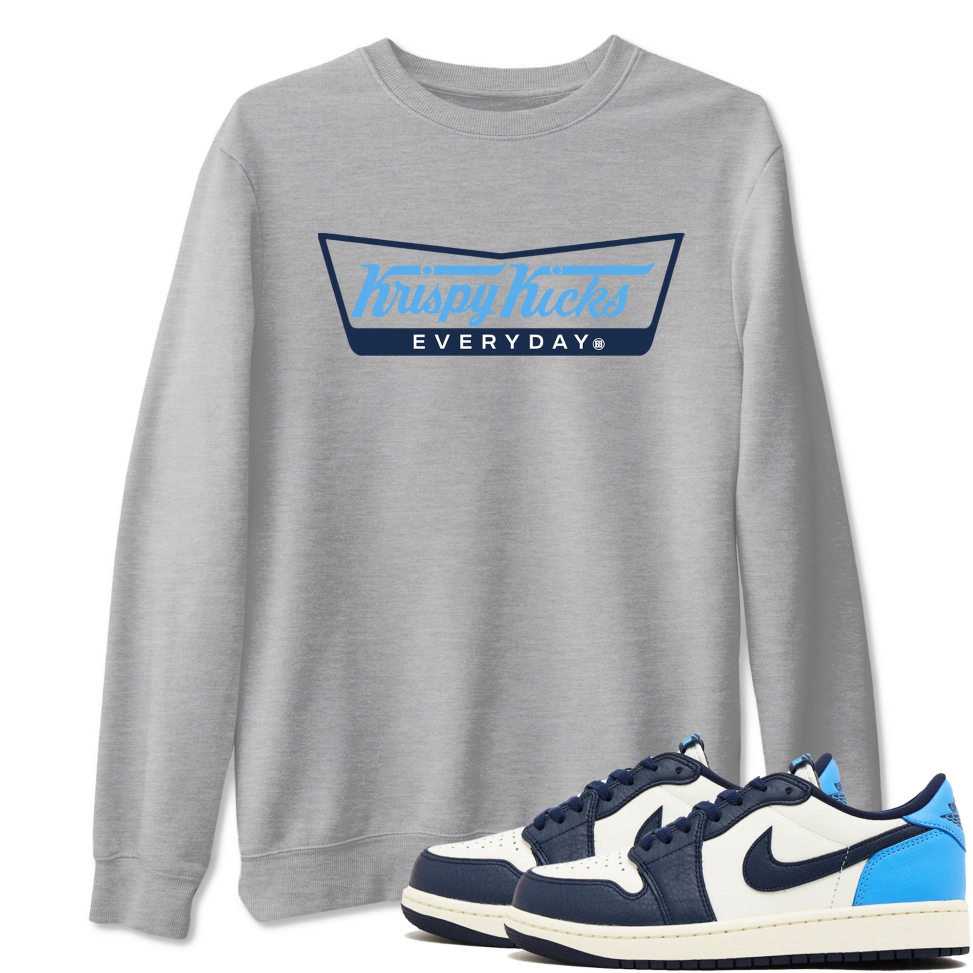 1s Obsidian shirts to match jordans krispy Kicks shirts to match Jordans AJ1 Retro Low OG Obsidian match shoes to clothes SNRT Sneaker Tees unisex cotton Heather Grey 1 shirts
