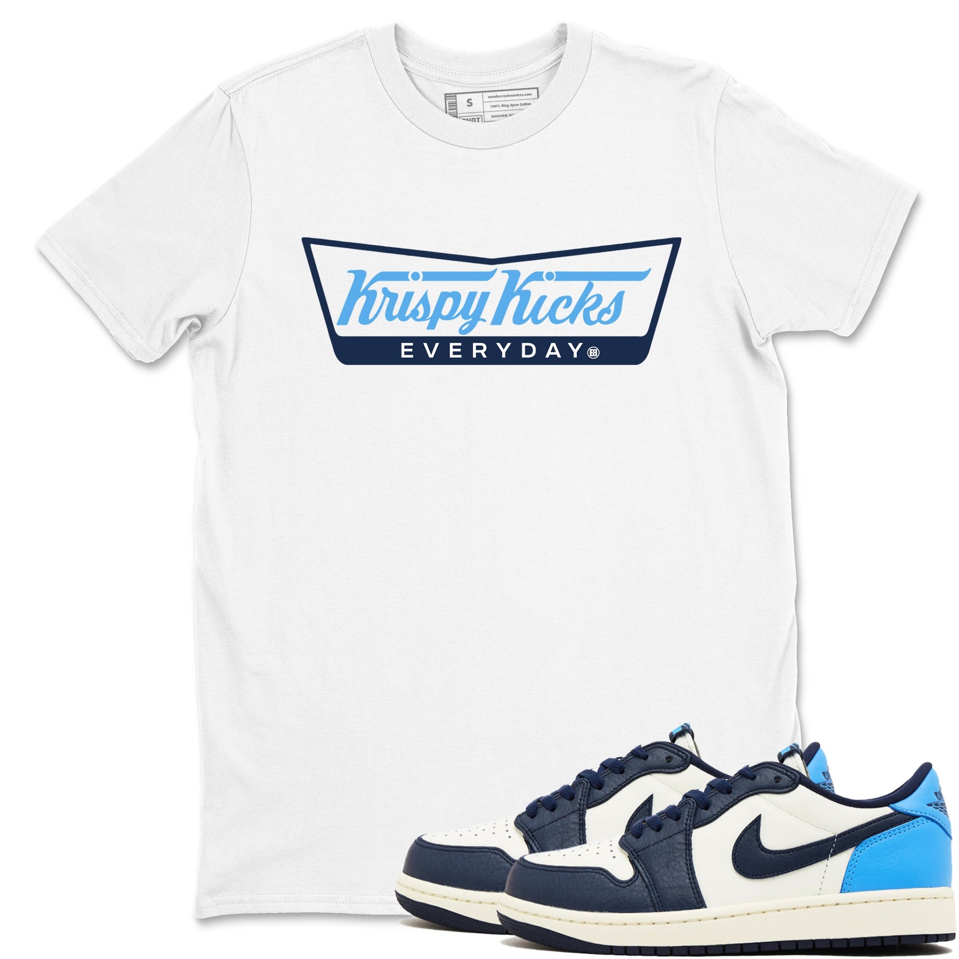 1s Obsidian shirts to match jordans krispy Kicks shirts to match Jordans AJ1 Retro Low OG Obsidian match shoes to clothes SNRT Sneaker Tees unisex cotton White 1 shirts