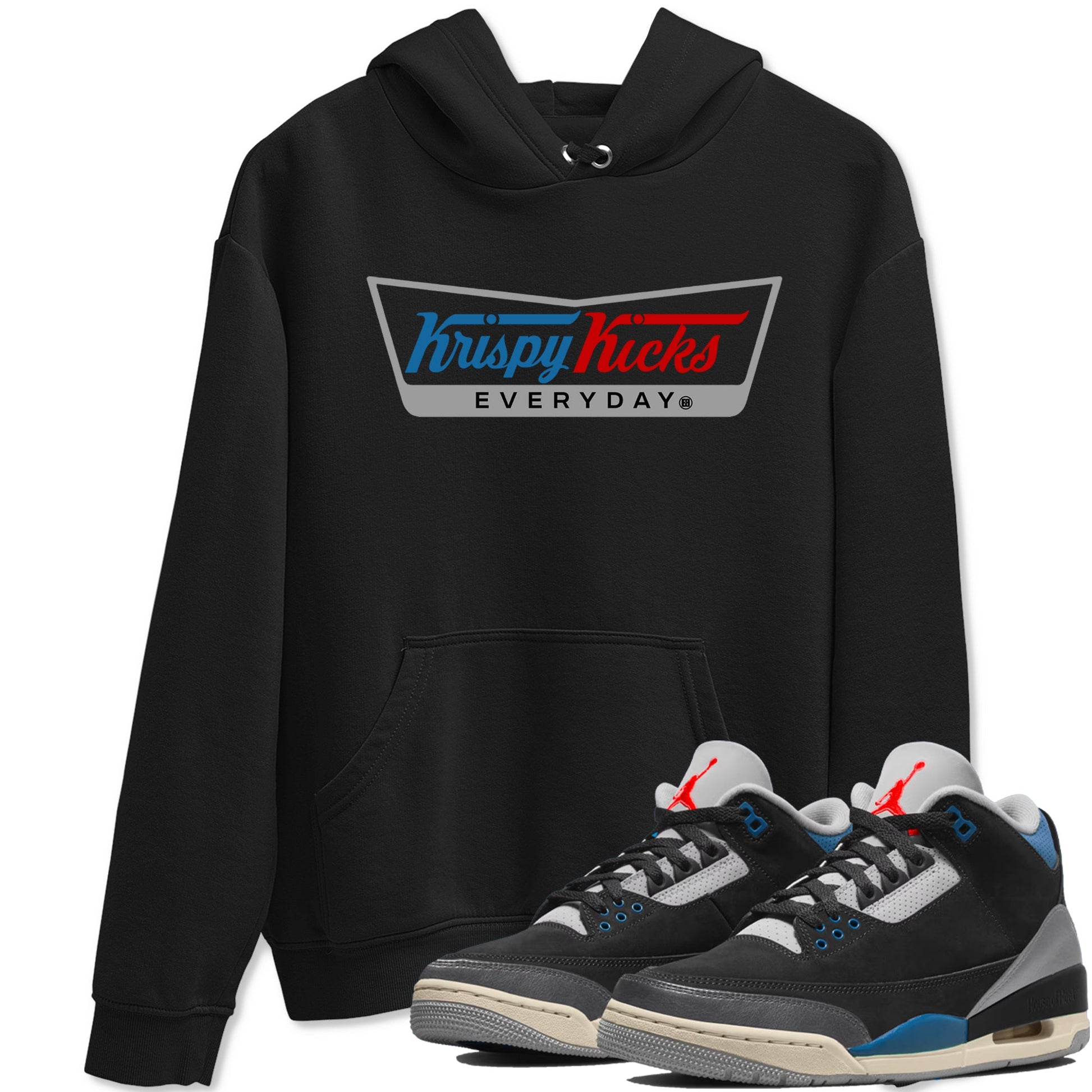 AJ3 Rare Air Graphic shirts Krispy Kicks shirts Air Jordan 3 Rare Air best t-shirts to wear with jordans SNRT Sneaker Tees unisex cotton Black 1 shirts