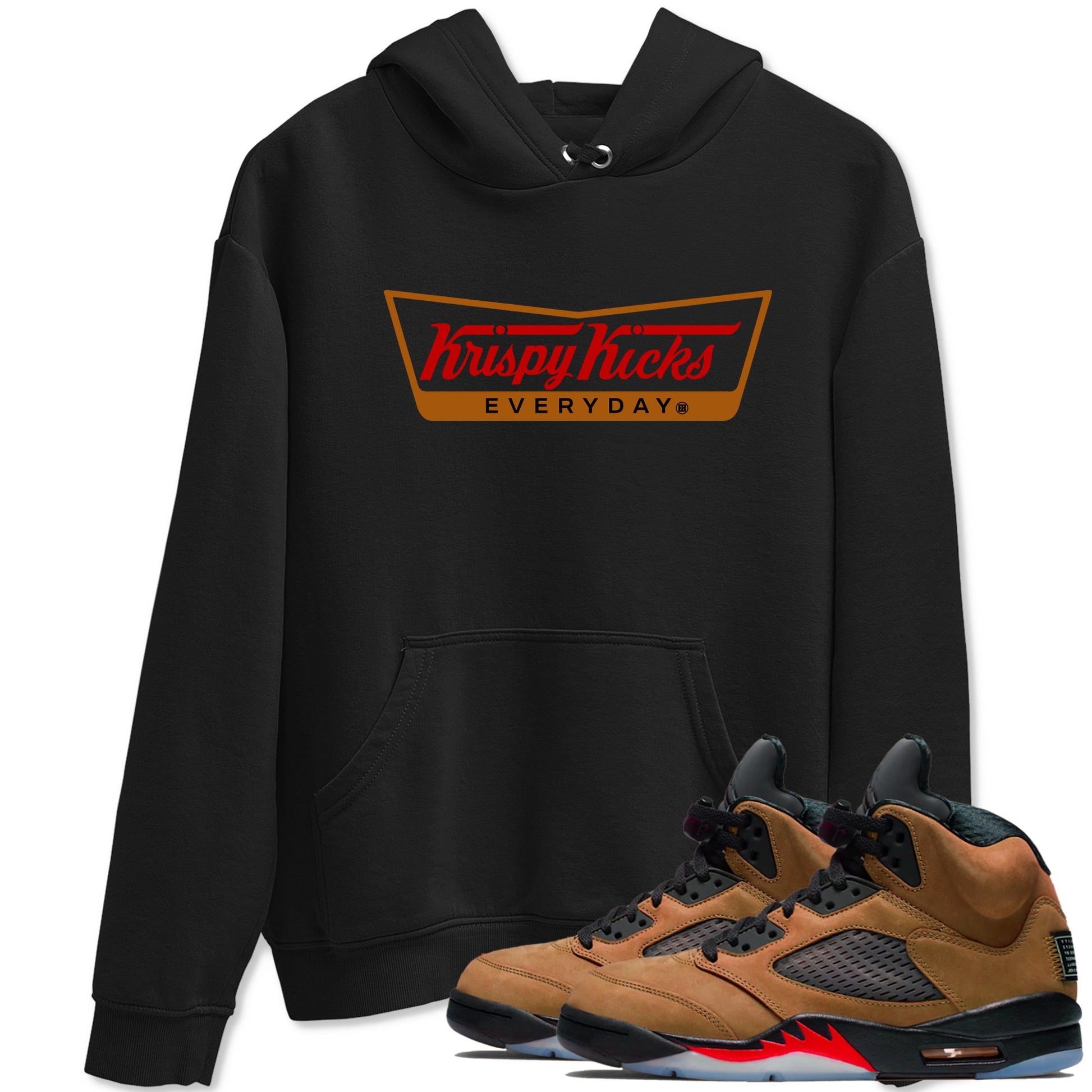 5s Archaeo Brown shirts to match jordans Krispy Kicks sneaker match tees Air Jordan 5 Archaeo Brown SNRT Sneaker Release Tees unisex cotton Black 1 crew neck shirts