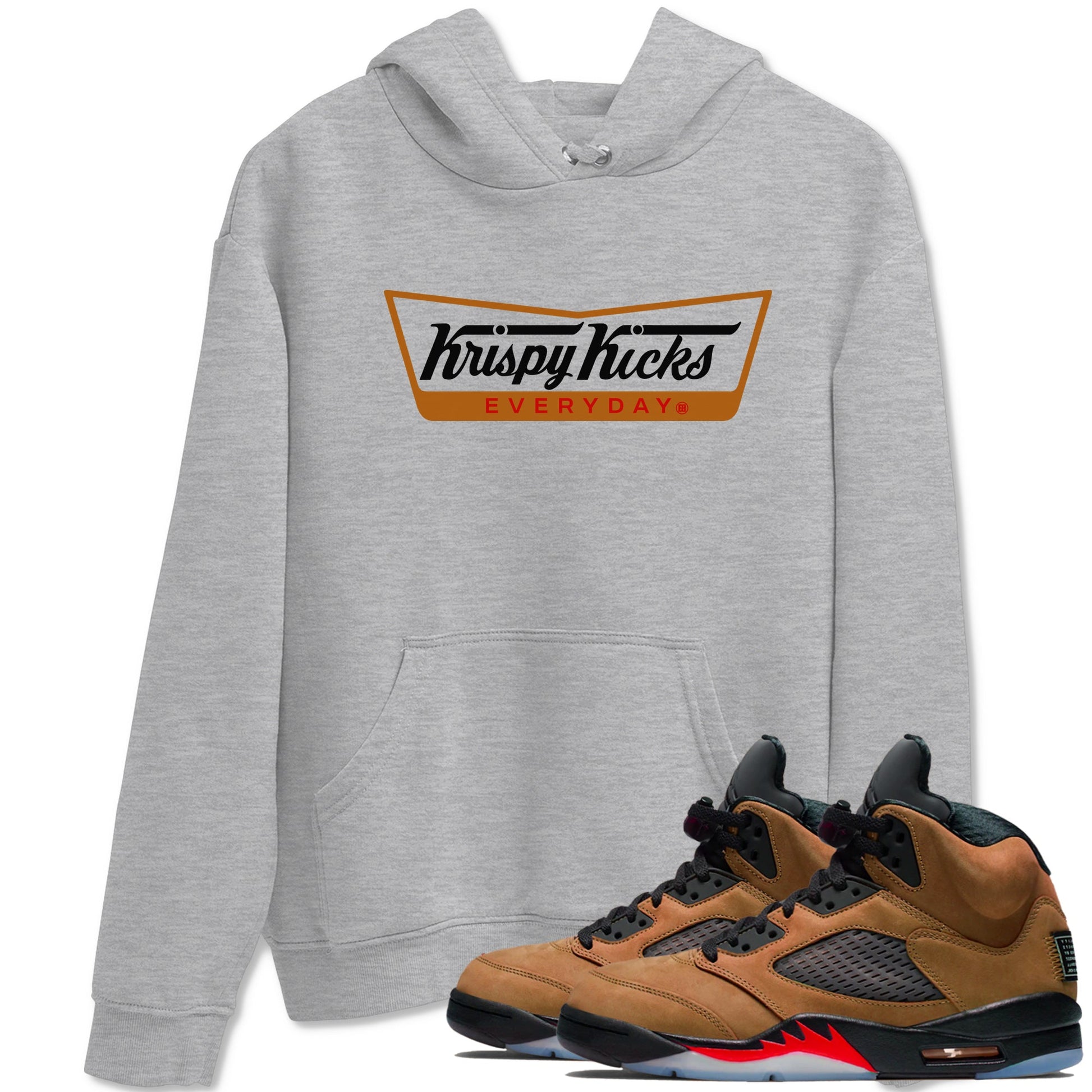 5s Archaeo Brown shirts to match jordans Krispy Kicks sneaker match tees Air Jordan 5 Archaeo Brown SNRT Sneaker Release Tees unisex cotton Heather Grey 1 crew neck shirts