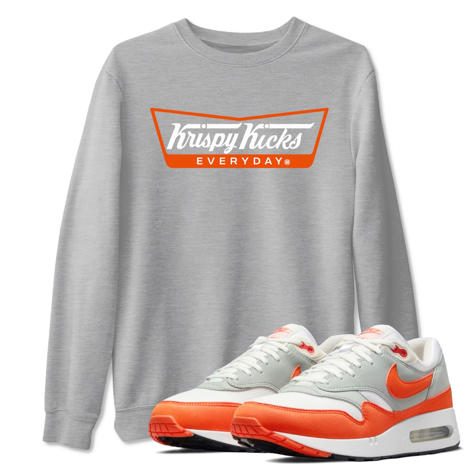 Air Max 1 OG '86 'Summit White and Cosmic Clay shirts to match jordans Krispy Kicks sneaker match tees Air Max 1 Cosmic Clay match shoes to clothes SNRT Sneaker Tees unisex cotton Heather Grey 1 shirts