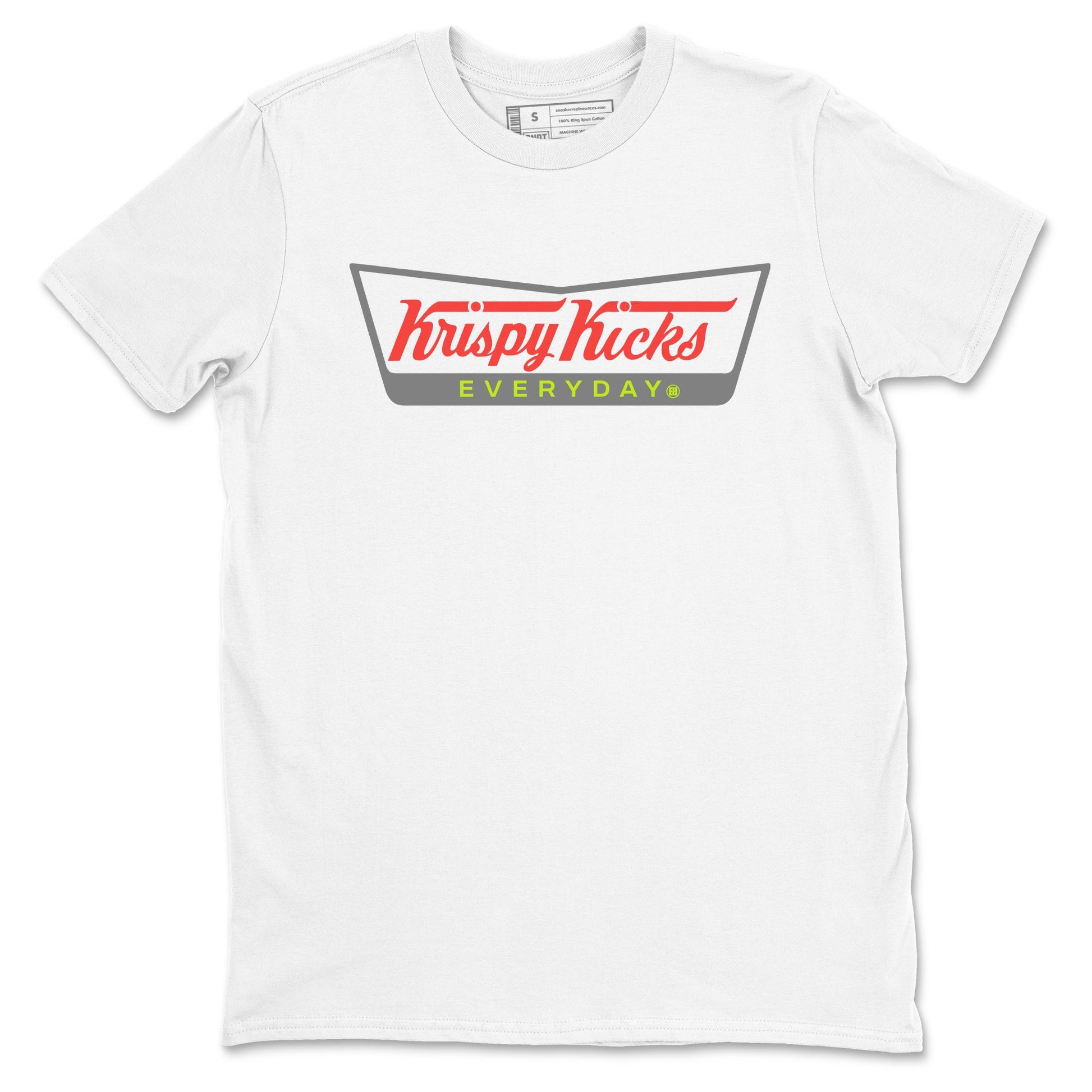 Sneaker Threads – Sneaker Tees To Match Air Max 90 Spruce Aura and Ghost Green – Krispy Kicks Graphic Tee White 2. Perfect for Jordan releases 2025 colorways.