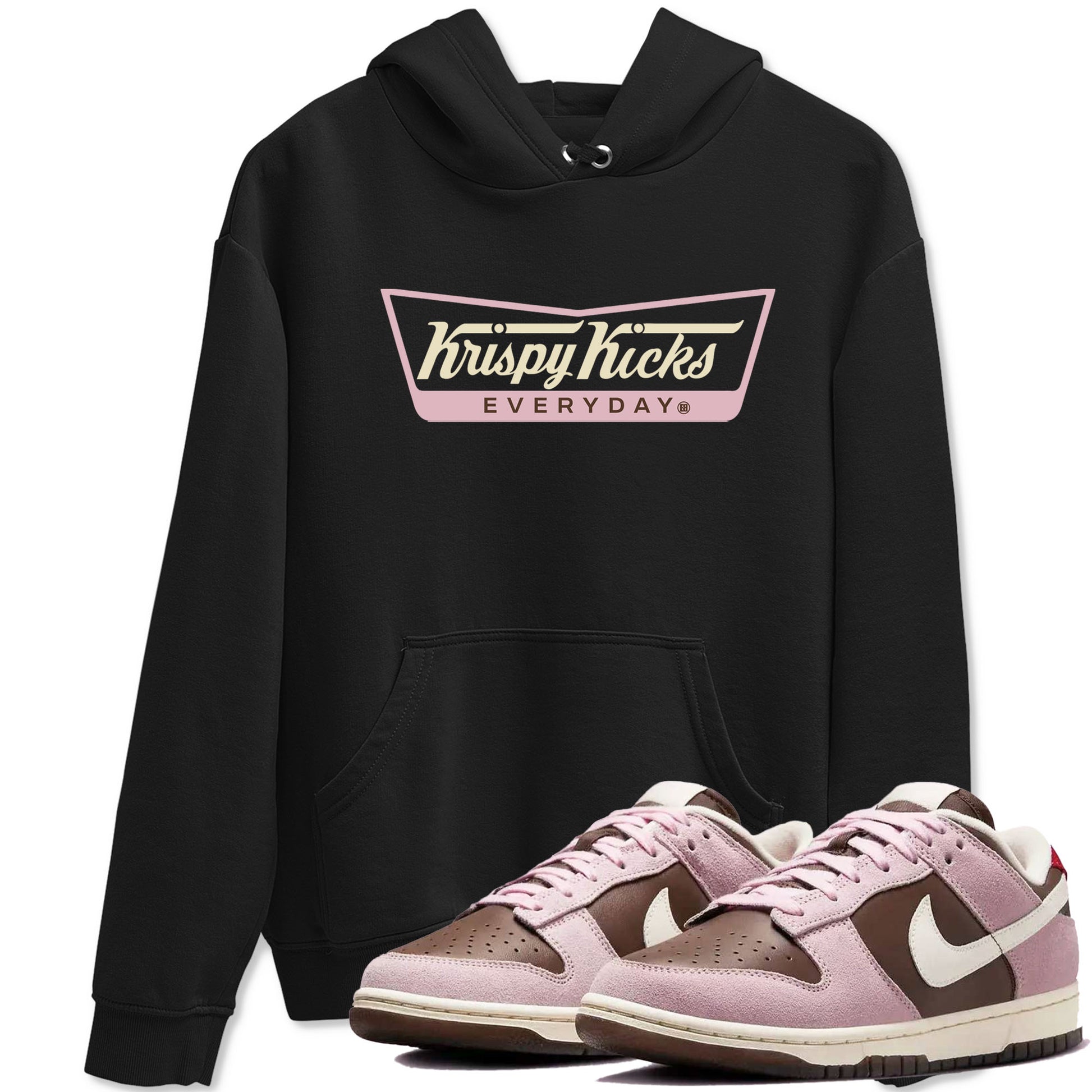 Dunk Cacao Wow And Pink Foam shirts to match jordans Krispy Kicks sneaker match tees Dunk Cacao Wow And Pink Foam SNRT Sneaker Tees streetwear brand Black 1 unisex cotton tee