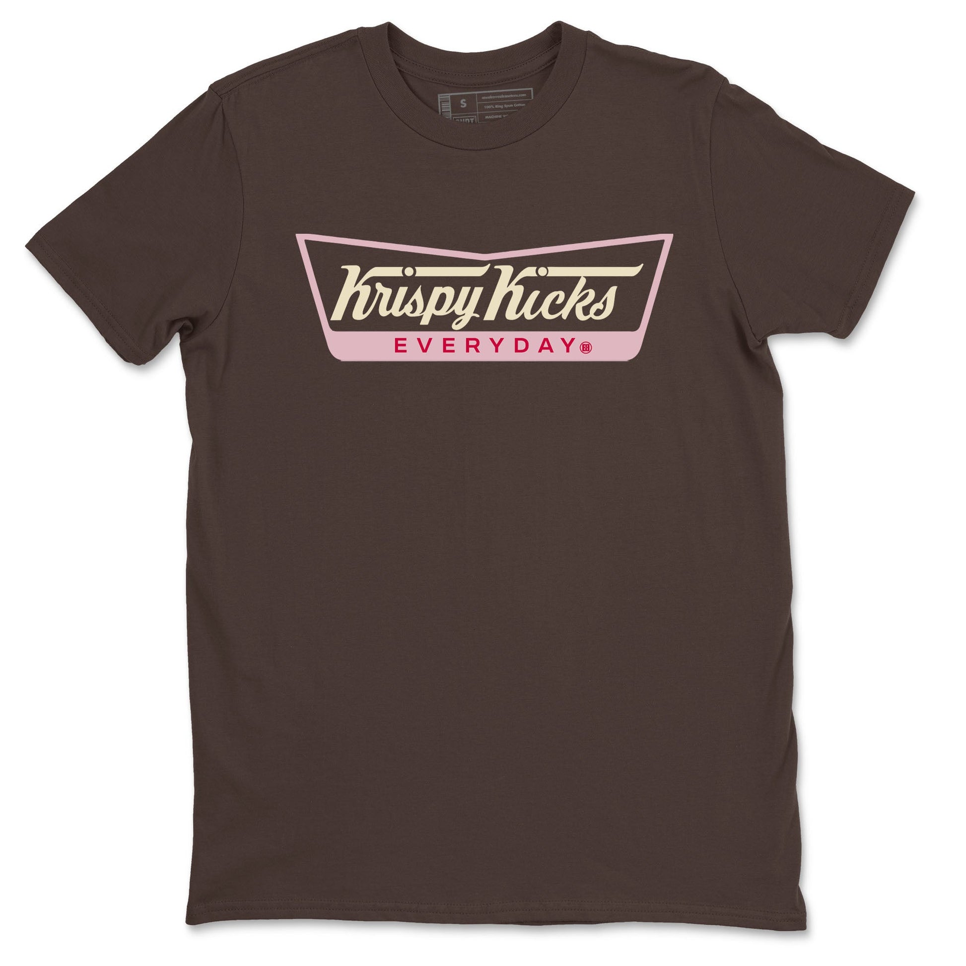 Dunk Cacao Wow And Pink Foam shirts to match jordans Krispy Kicks sneaker match tees Dunk Cacao Wow And Pink Foam SNRT Sneaker Tees streetwear brand Dark Chocolate 2 unisex cotton tee
