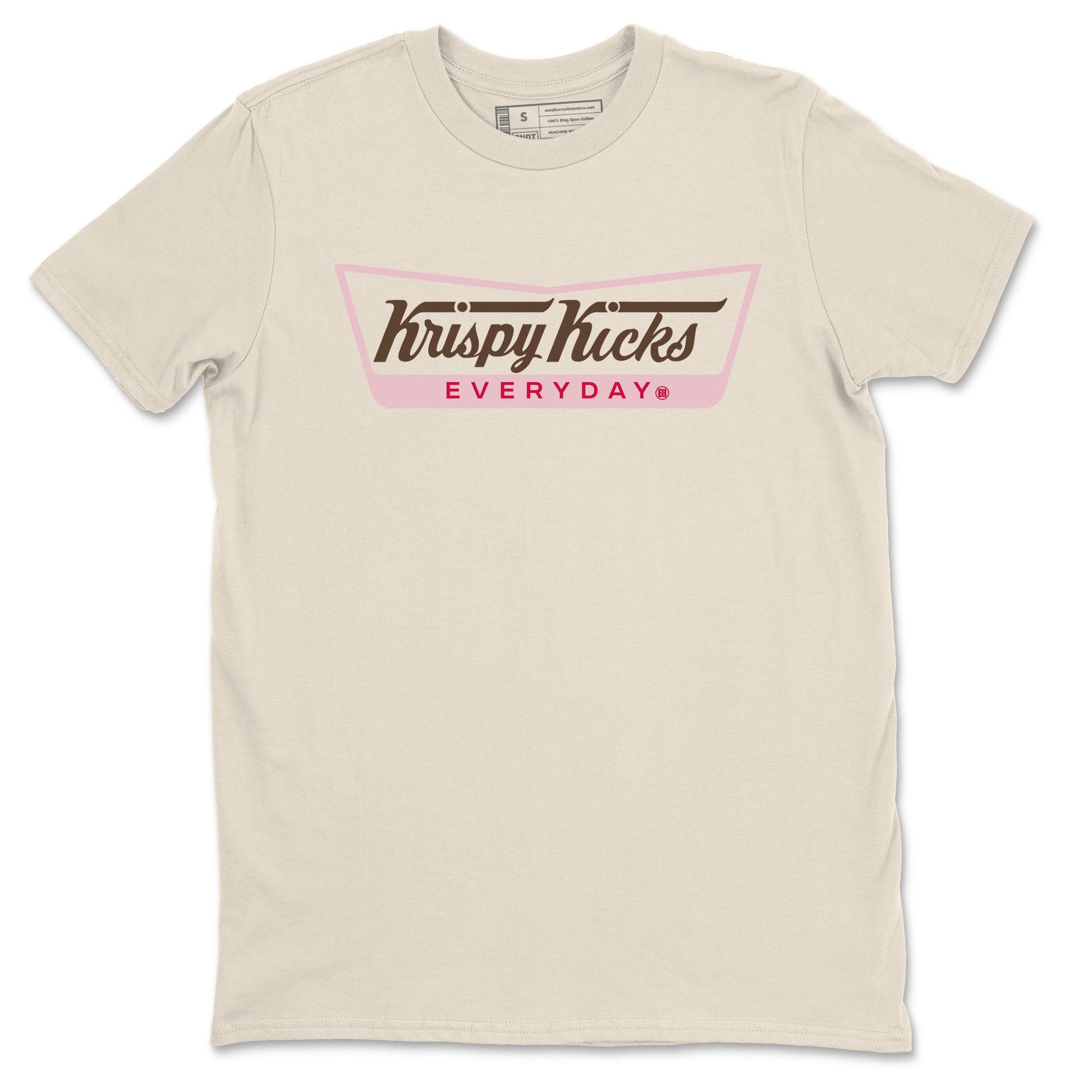 Dunk Cacao Wow And Pink Foam shirts to match jordans Krispy Kicks sneaker match tees Dunk Cacao Wow And Pink Foam SNRT Sneaker Tees streetwear brand Natural 2 unisex cotton tee