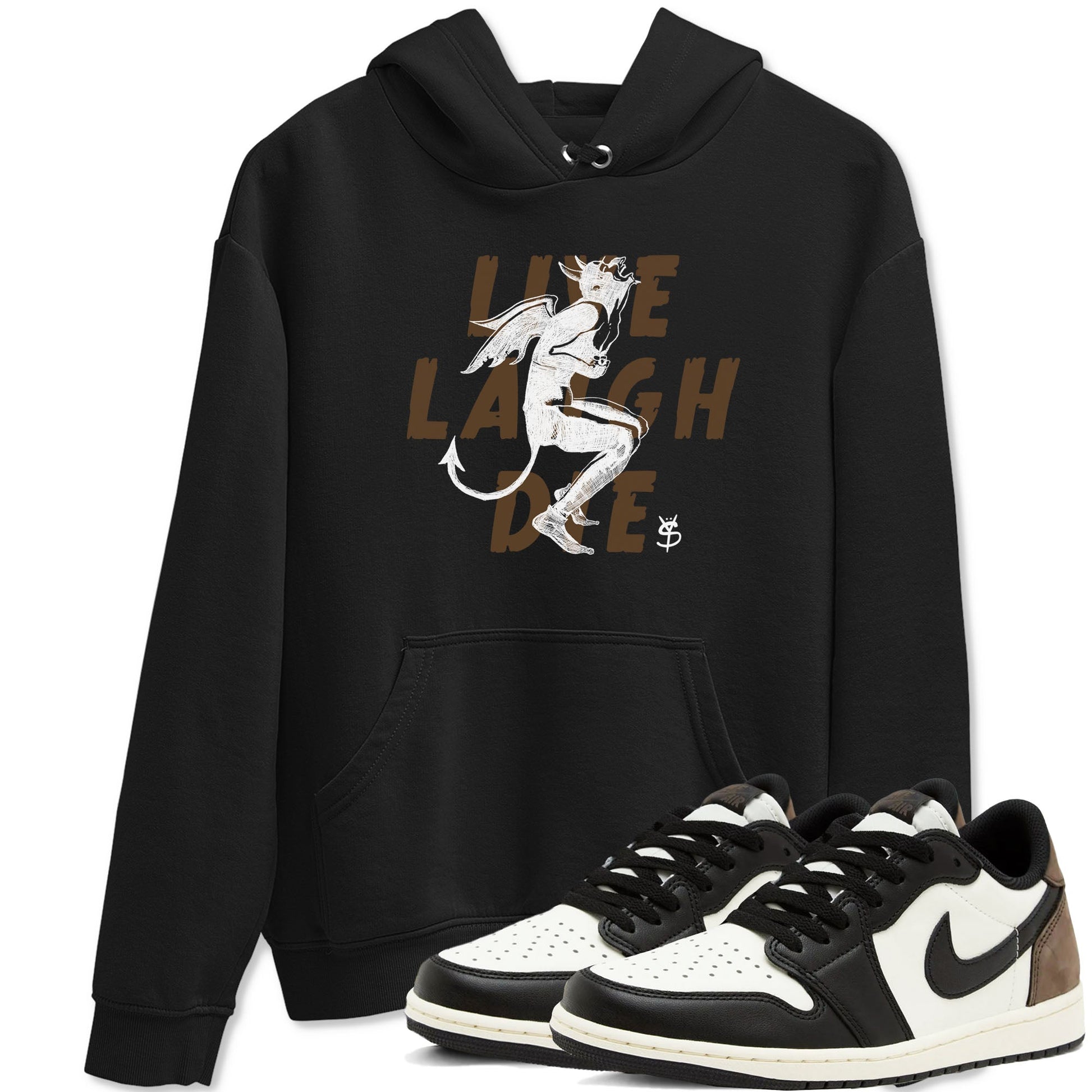 1s Mocha shirts to match jordans Laughing Devil unique Halloween sneaker tee Air Jordan 1 Mocha SNRT Sneaker Release Tees unisex cotton Black 1 crew neck shirts