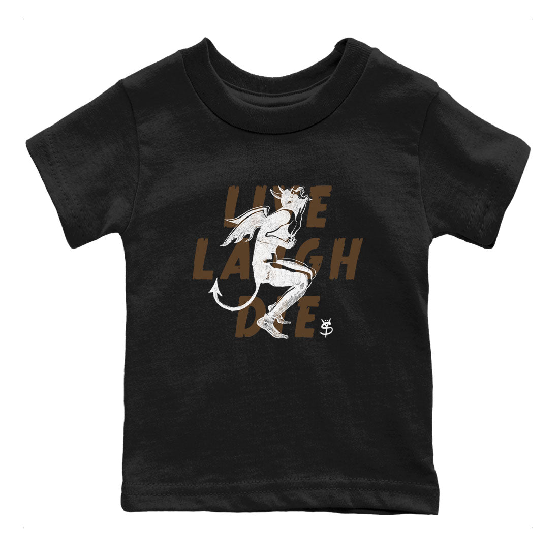 1s Mocha shirts to match jordans Laughing Devil unique Halloween sneaker tee Air Jordan 1 Mocha SNRT Sneaker Release Tees Youth Baby Black 2 crew neck shirts
