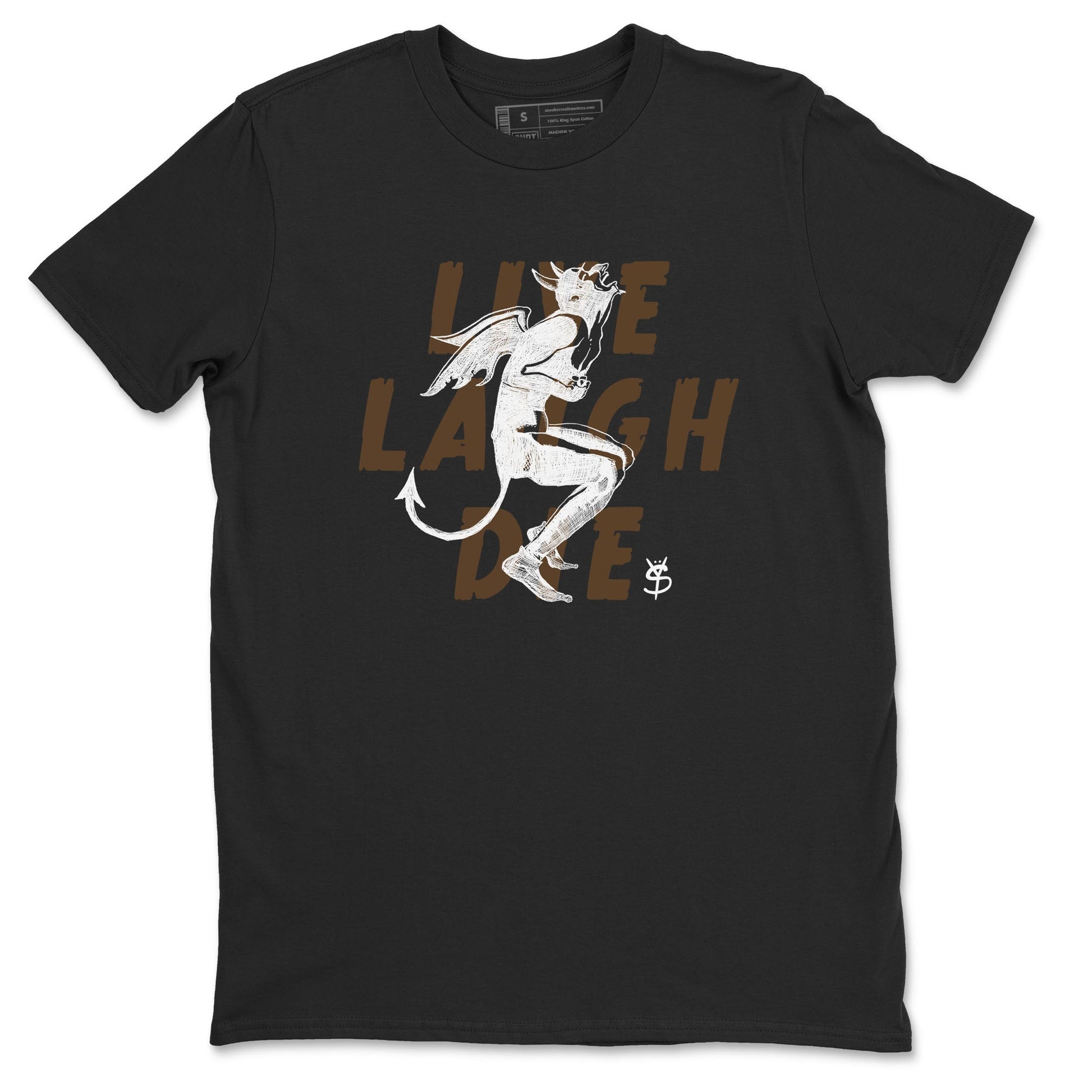 1s Mocha shirts to match jordans Laughing Devil unique Halloween sneaker tee Air Jordan 1 Mocha SNRT Sneaker Release Tees unisex cotton Black 2 crew neck shirts