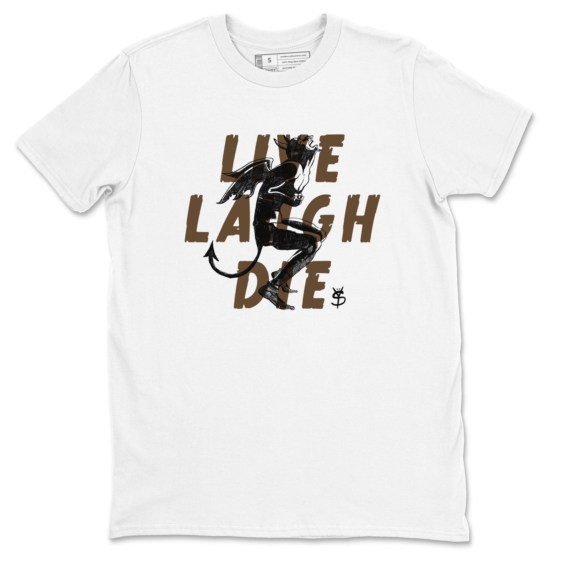 1s Mocha shirts to match jordans Laughing Devil unique Halloween sneaker tee Air Jordan 1 Mocha SNRT Sneaker Release Tees unisex cotton White 2 crew neck shirts