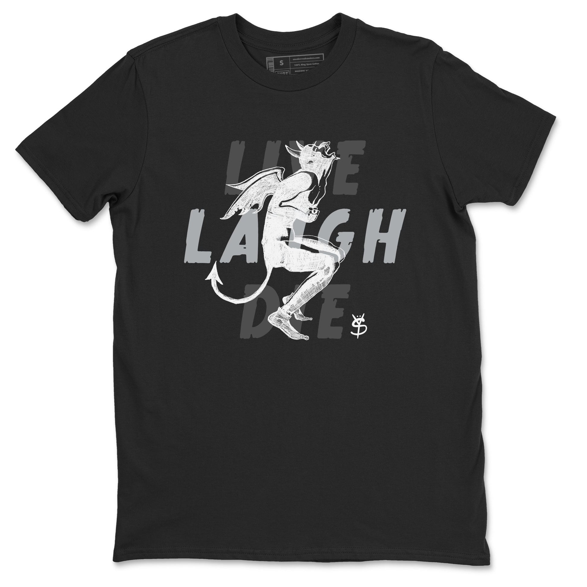 12s Black Wolf Grey shirts to match jordans Laughing Devil unique Halloween sneaker tee Air Jordan 12 Black Wolf Grey SNRT Sneaker Release Tees unisex cotton Black 2 crew neck shirts
