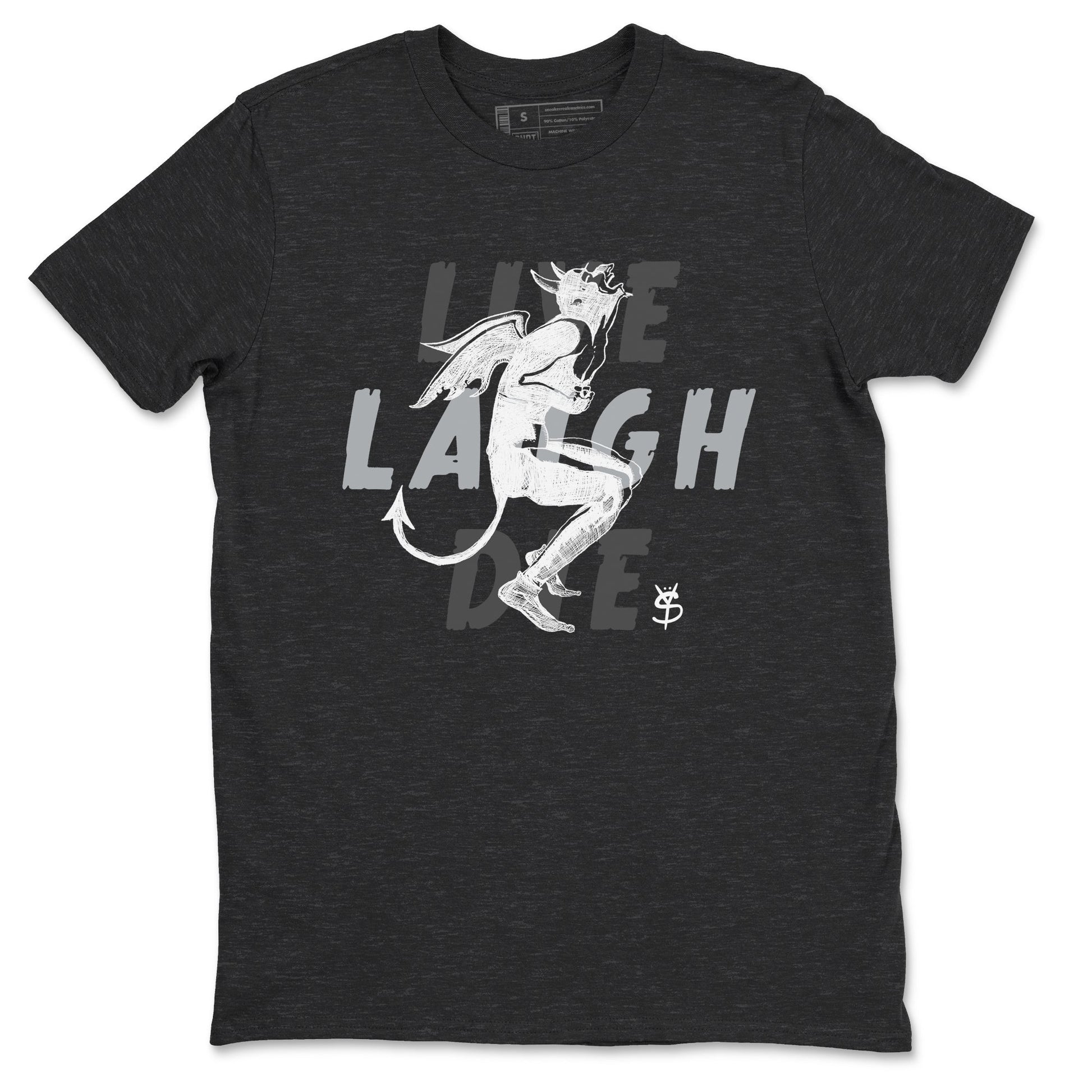 12s Black Wolf Grey shirts to match jordans Laughing Devil unique Halloween sneaker tee Air Jordan 12 Black Wolf Grey SNRT Sneaker Release Tees unisex cotton Charcoal Heather 2 crew neck shirts