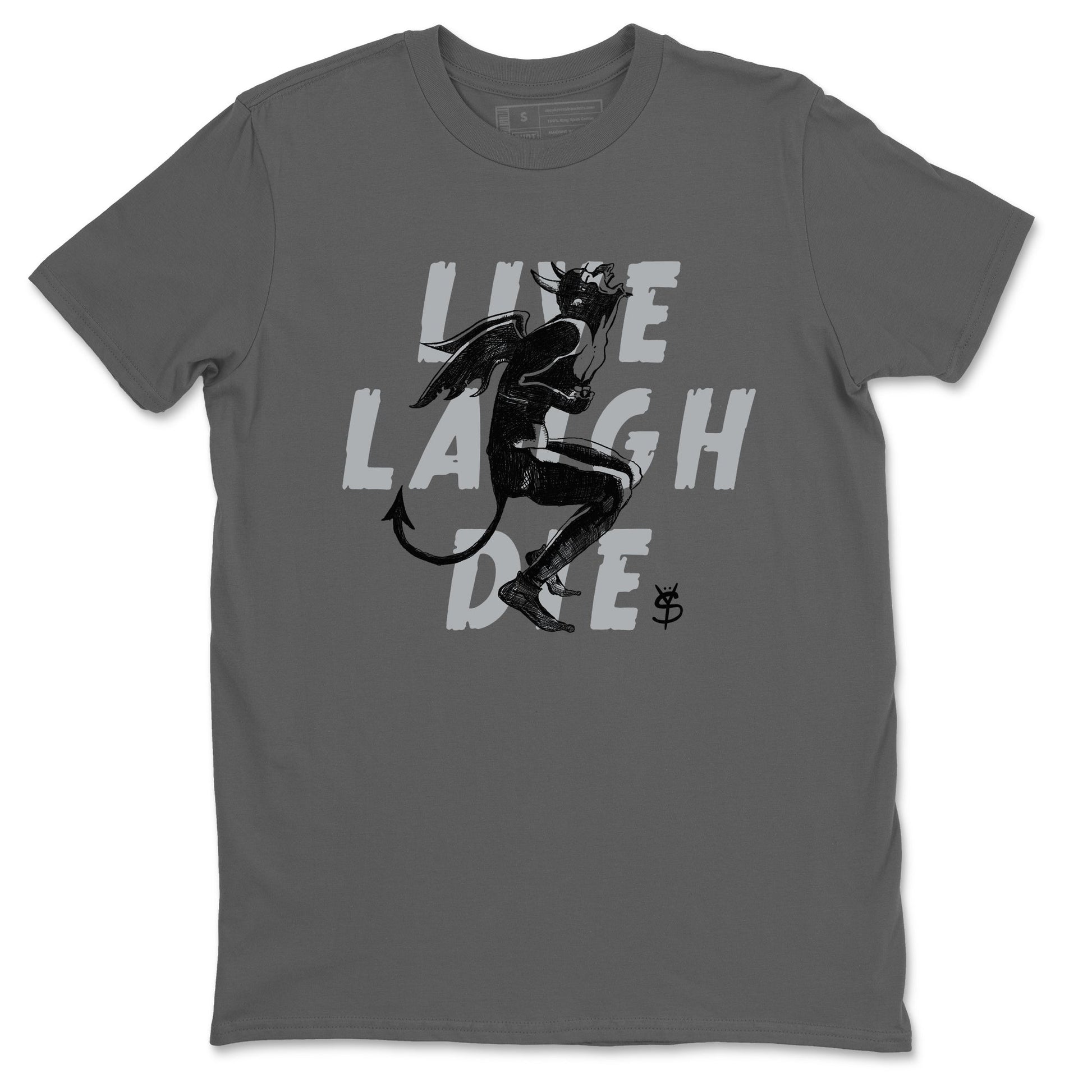 12s Black Wolf Grey shirts to match jordans Laughing Devil unique Halloween sneaker tee Air Jordan 12 Black Wolf Grey SNRT Sneaker Release Tees unisex cotton Cool Grey 2 crew neck shirts