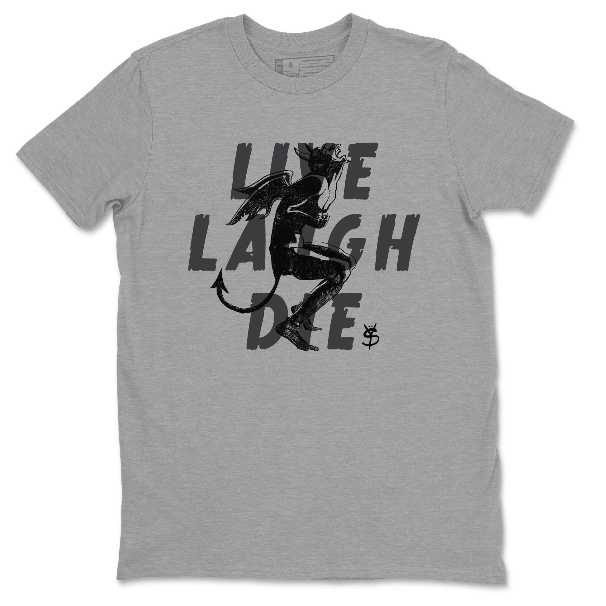 12s Black Wolf Grey shirts to match jordans Laughing Devil unique Halloween sneaker tee Air Jordan 12 Black Wolf Grey SNRT Sneaker Release Tees unisex cotton Heather Grey 2 crew neck shirts