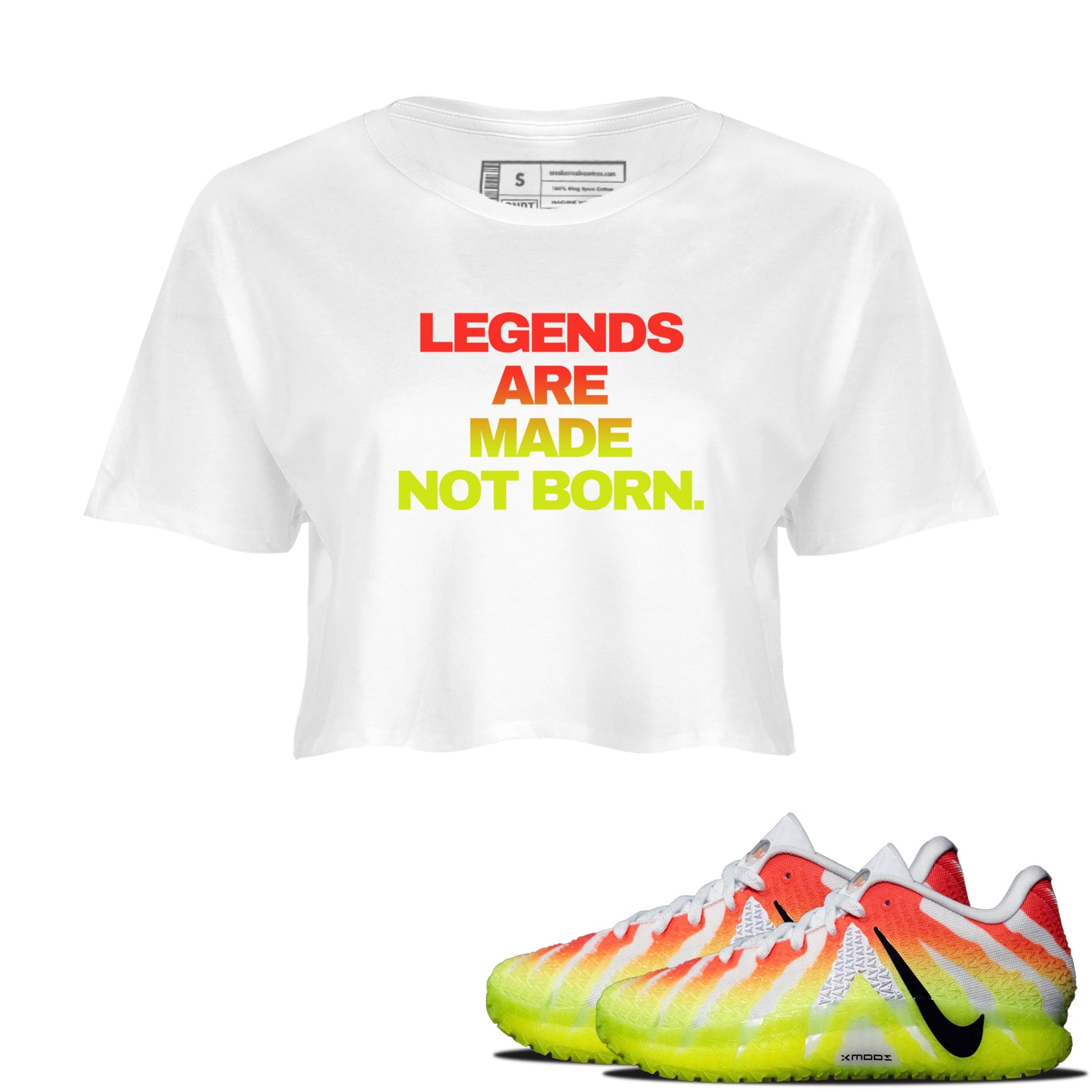 Sneaker Threads – Sneaker Tees To Match Nike JA 3 Under The Christmas Tree – Legends Are Made Not Born Crop Tee White 1. Perfect for Jordan releases 2025 colorways. PerfecPerfect for Ja Morant sneaker releases and Christmas 2025 colorways.