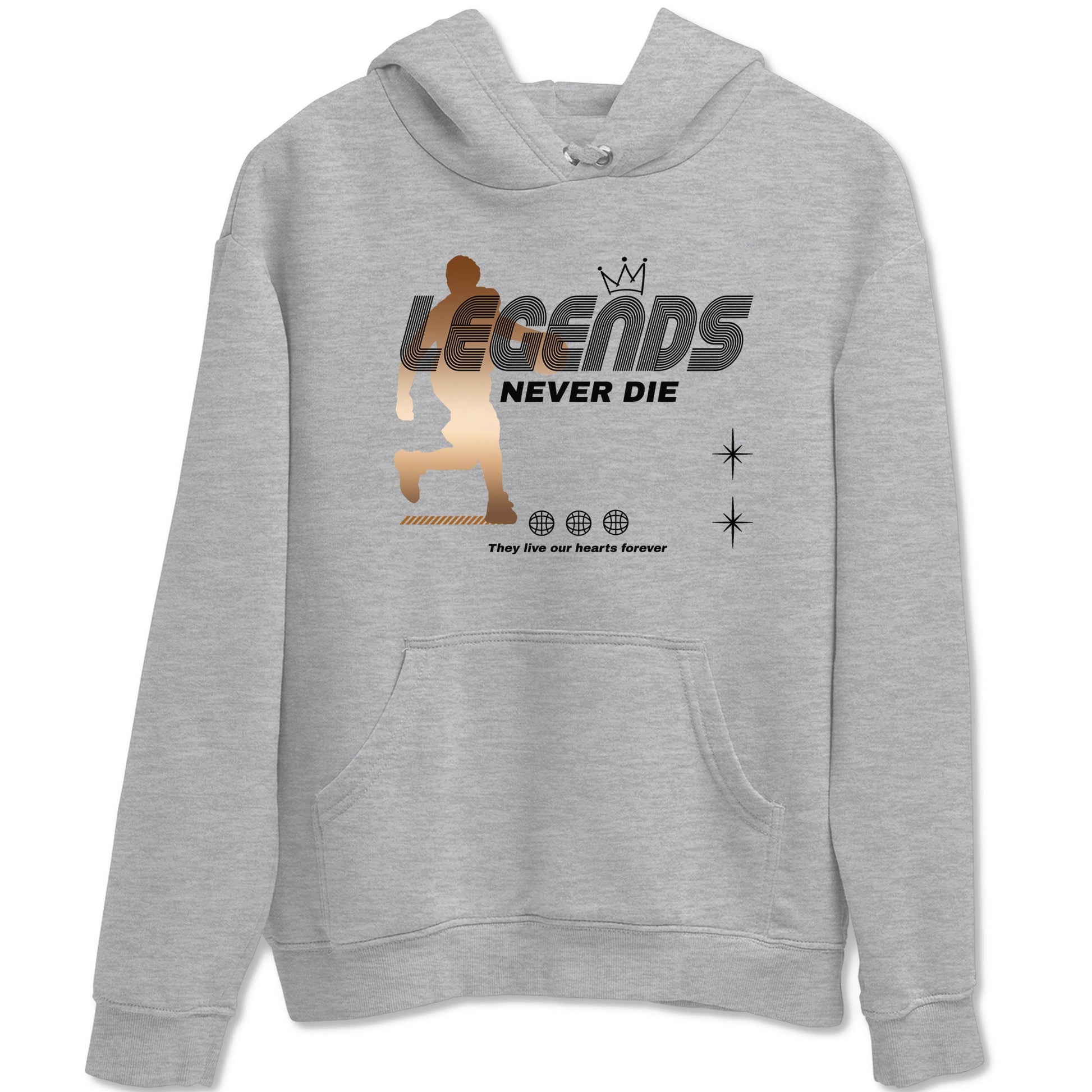 Foams One Metallic Copper shirts to match jordans Legends Never Die sneaker match tees Air Foamposite One Metallic Copper match shoes to clothes SNRT Sneaker Tees unisex cotton Heather Grey 2 shirts