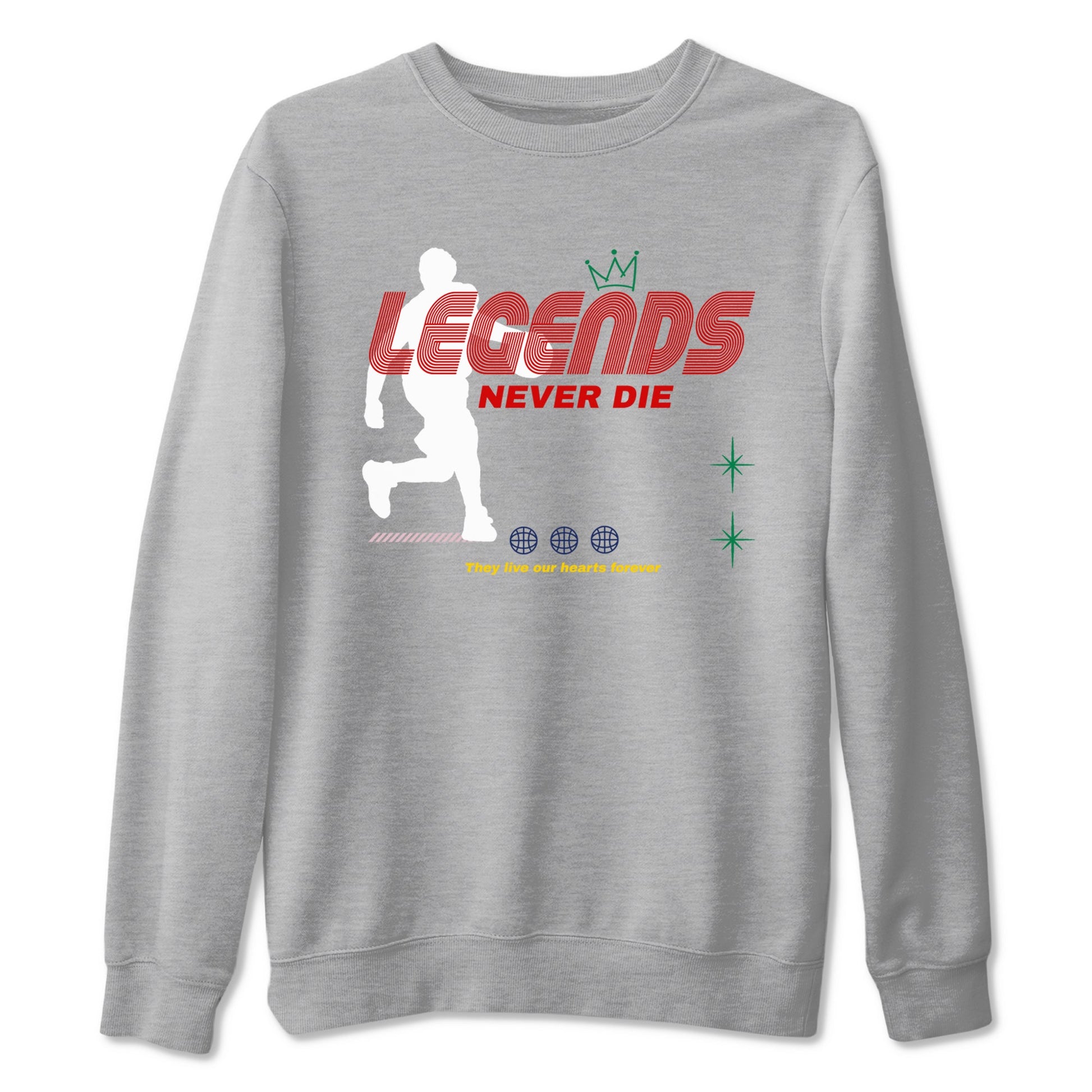 AF 3 Nigo shirtsto match jordans Legends Never Die sneaker match tees Air Force 3 Low x Nigo Blue Void and Tour Yellow match shoes to clothes SNRT Sneaker Tees unisex cotton Heather Grey 2 shirts
