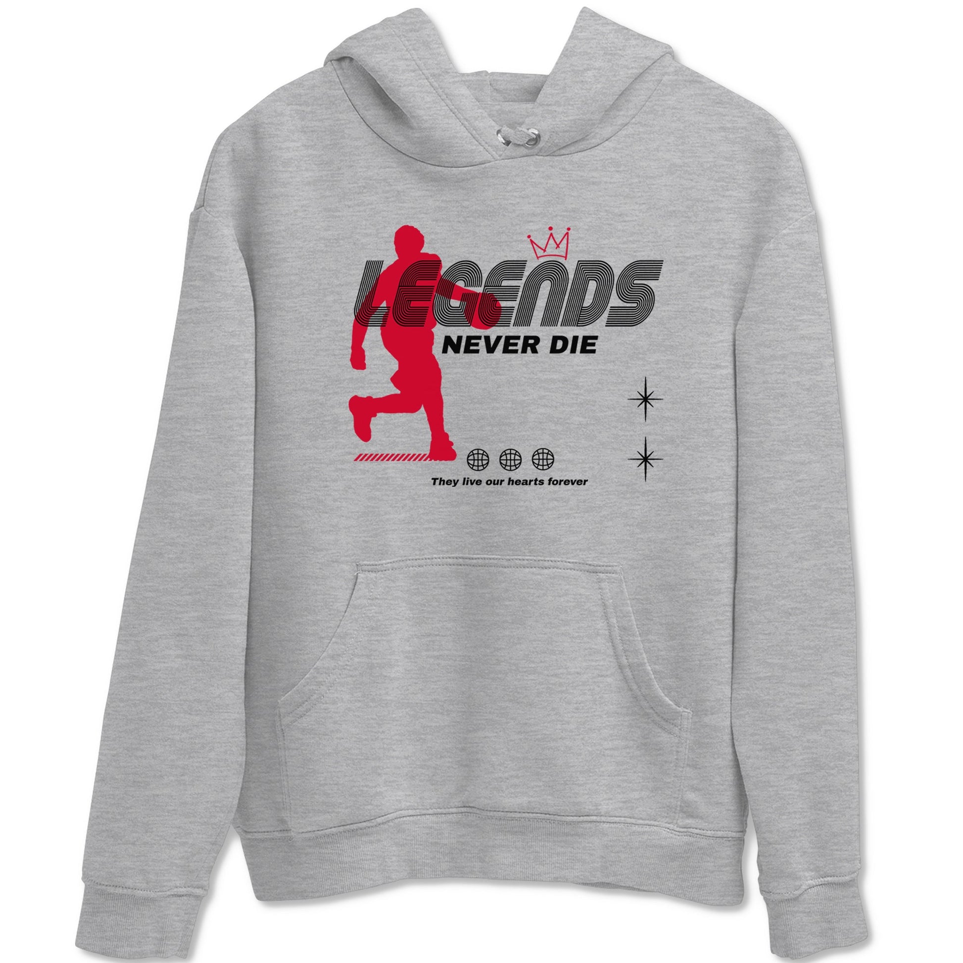 12s Flu Game shirts to match jordans Legends Never Die best t shirts to wear with jordans Air Jordan 12 Retro Flu Black and Varsity Red match shoes to clothes SNRT Sneaker Tees unisex cotton Heather Grey 2 shirts
