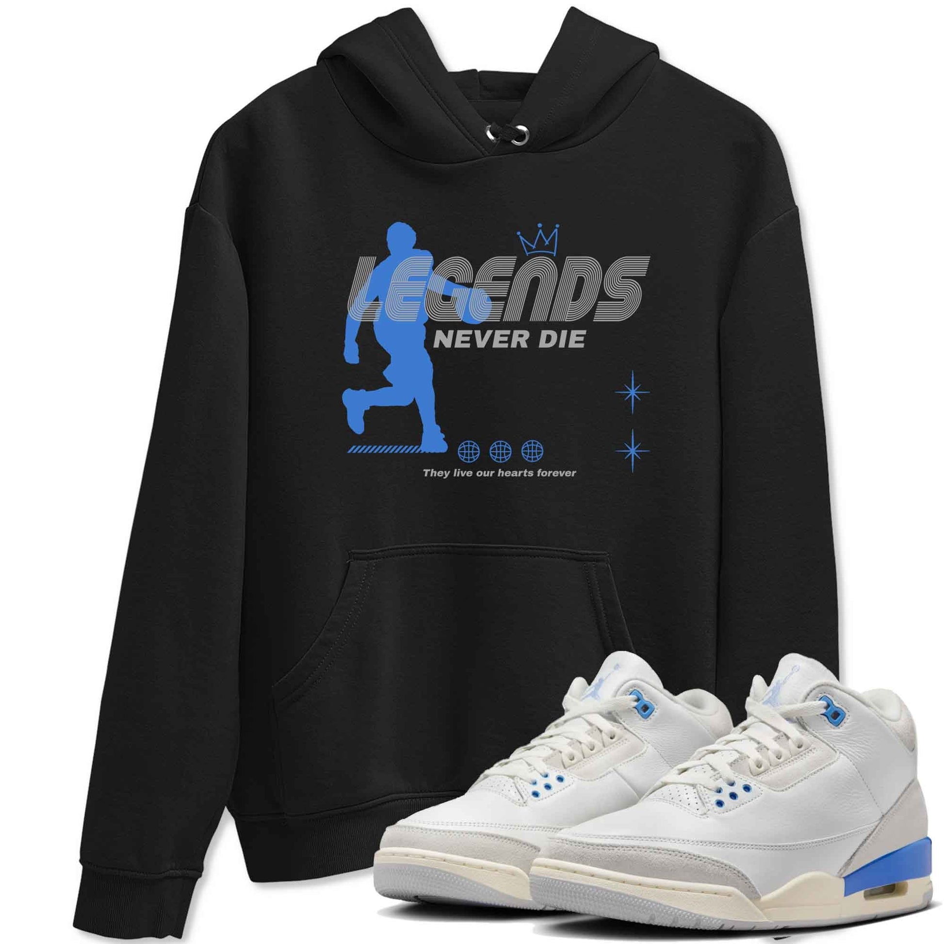 3s Lucky Shorts shirts to match jordans Legends Never Die best t shirts to wear with jordans Air Jordan 3 Lucky Shorts match shoes to clothes SNRT Sneaker Tees unisex cotton Black 1 shirts