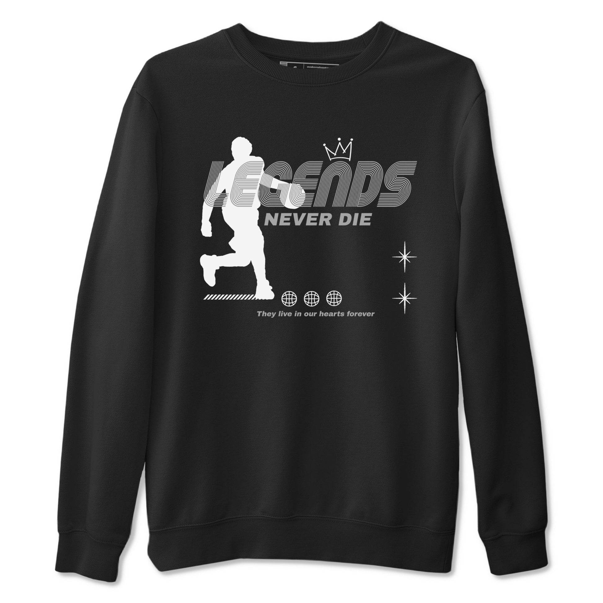 9s Cool Grey shirts to match jordans Legends Never Die sneaker match tees Air Jordan 9 Retro Cool Grey match shoes to clothes SNRT Sneaker Tees unisex cotton Black 2 shirts