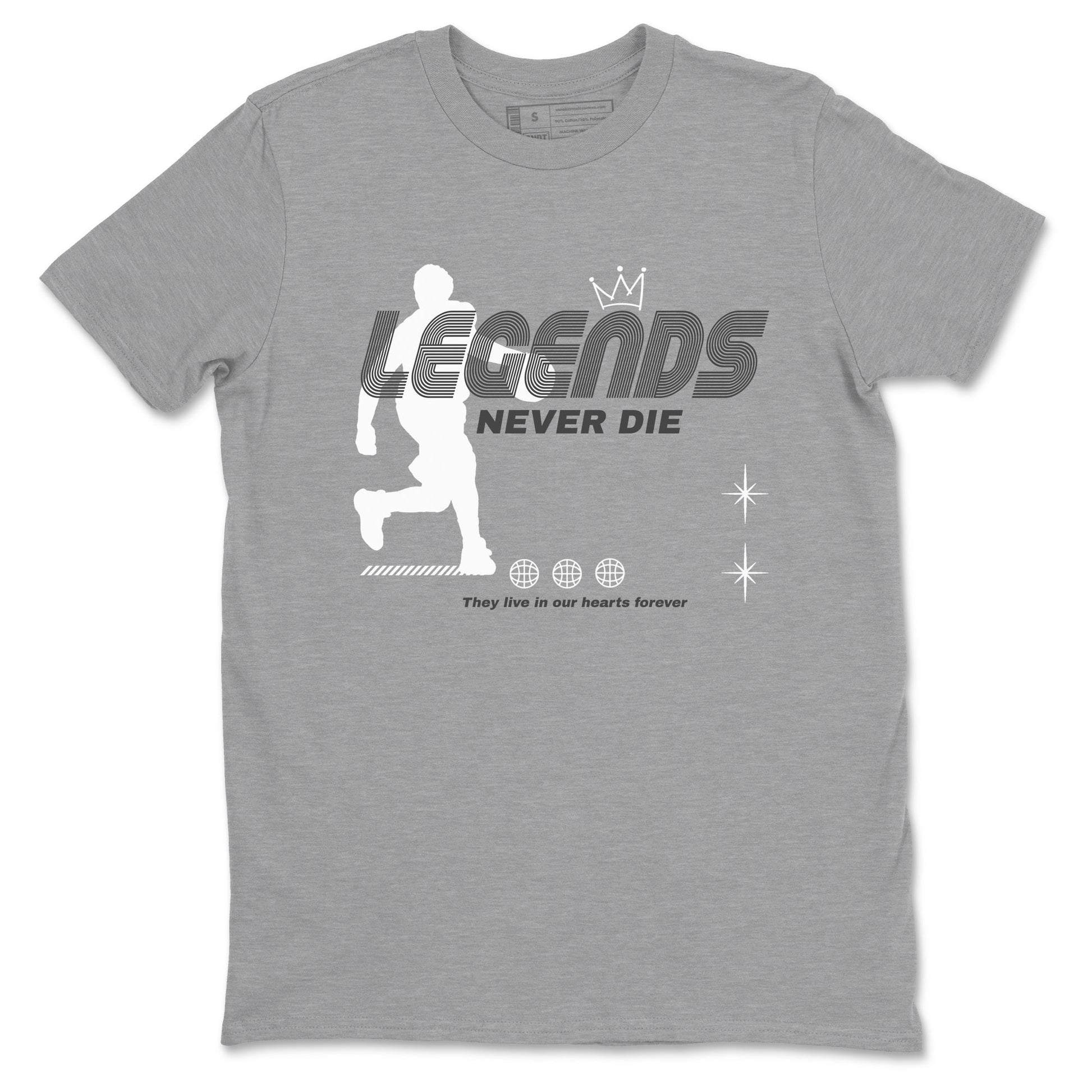 9s Cool Grey shirts to match jordans Legends Never Die sneaker match tees Air Jordan 9 Retro Cool Grey match shoes to clothes SNRT Sneaker Tees unisex cotton Heather Grey 2 shirts