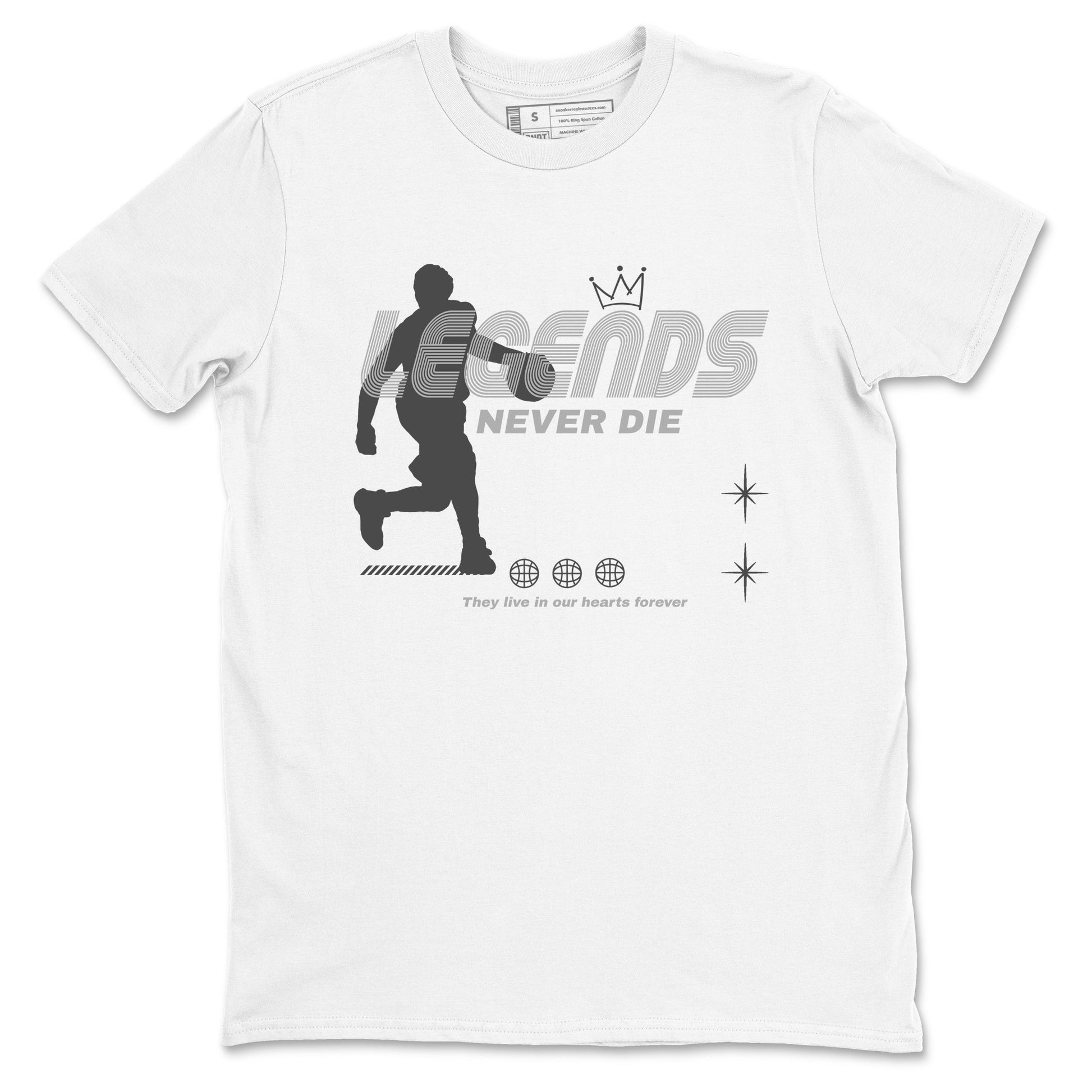 9s Cool Grey shirts to match jordans Legends Never Die sneaker match tees Air Jordan 9 Retro Cool Grey match shoes to clothes SNRT Sneaker Tees unisex cotton White 2 shirts