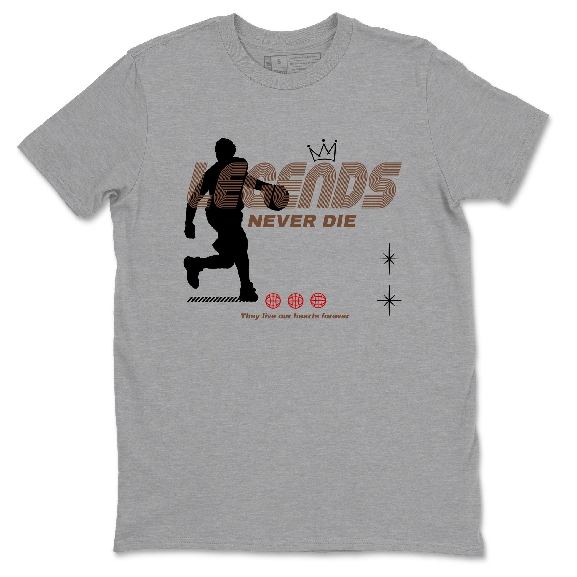9s Olive shirts to match jordans Legends Never Die sneaker match tees Air Jordan 9 Olive match shoes to clothes SNRT Sneaker Tees unisex cotton Heather Grey 2 shirts