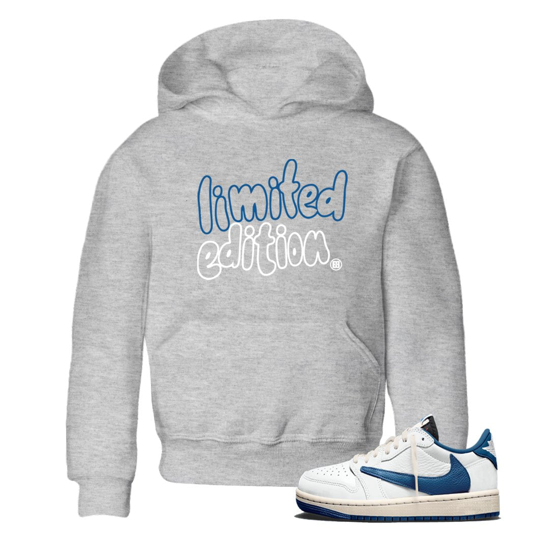 Sneaker match tees – Sneaker Tees To Match Air Jordan 1 Travis Scott Fragment Shoes – Limited Edition Kids T-Shirt Heather Grey 1