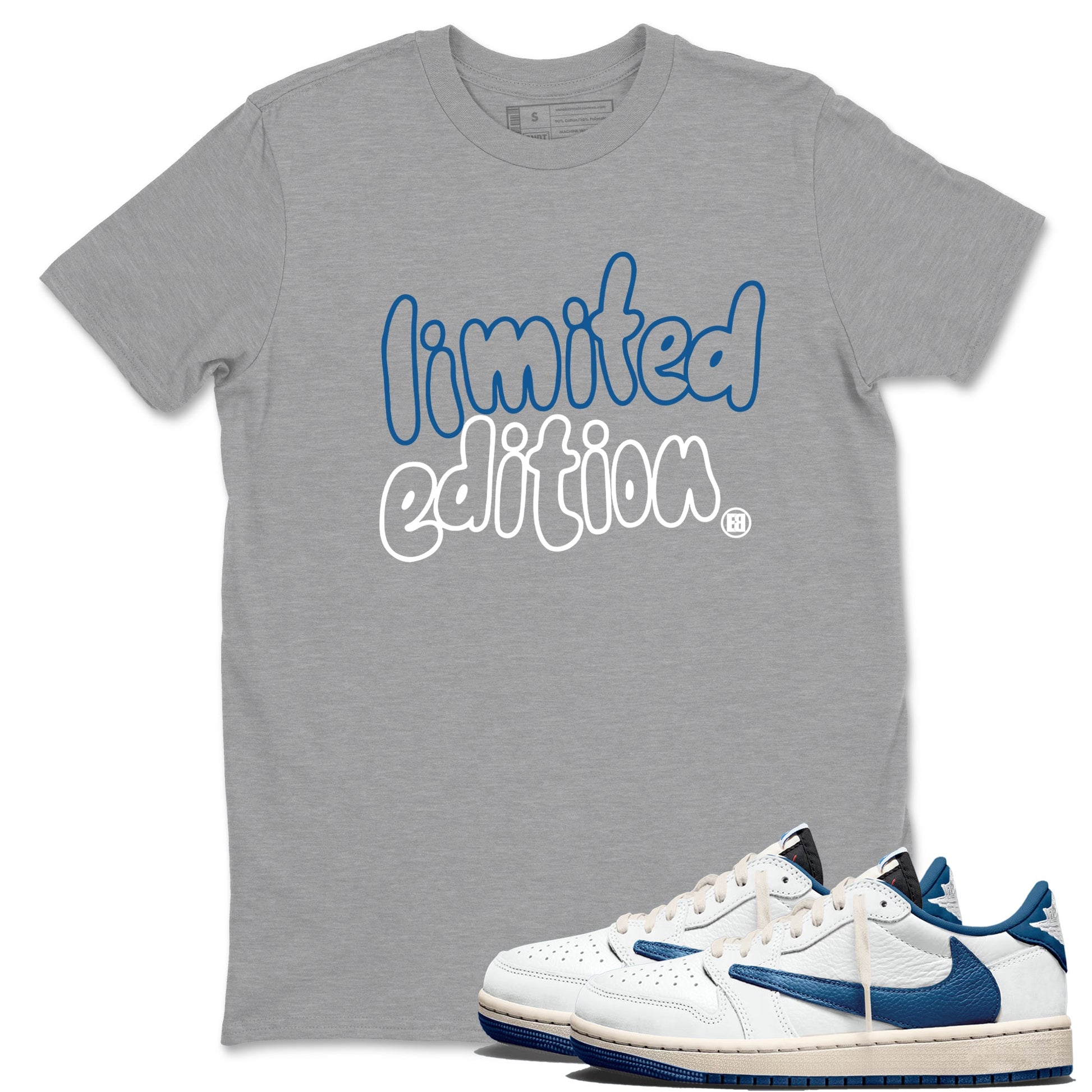 Sneaker match tees – Sneaker Tees To Match Air Jordan 1 Travis Scott Fragment Shoes – Limited Edition Tee Heather Grey 1