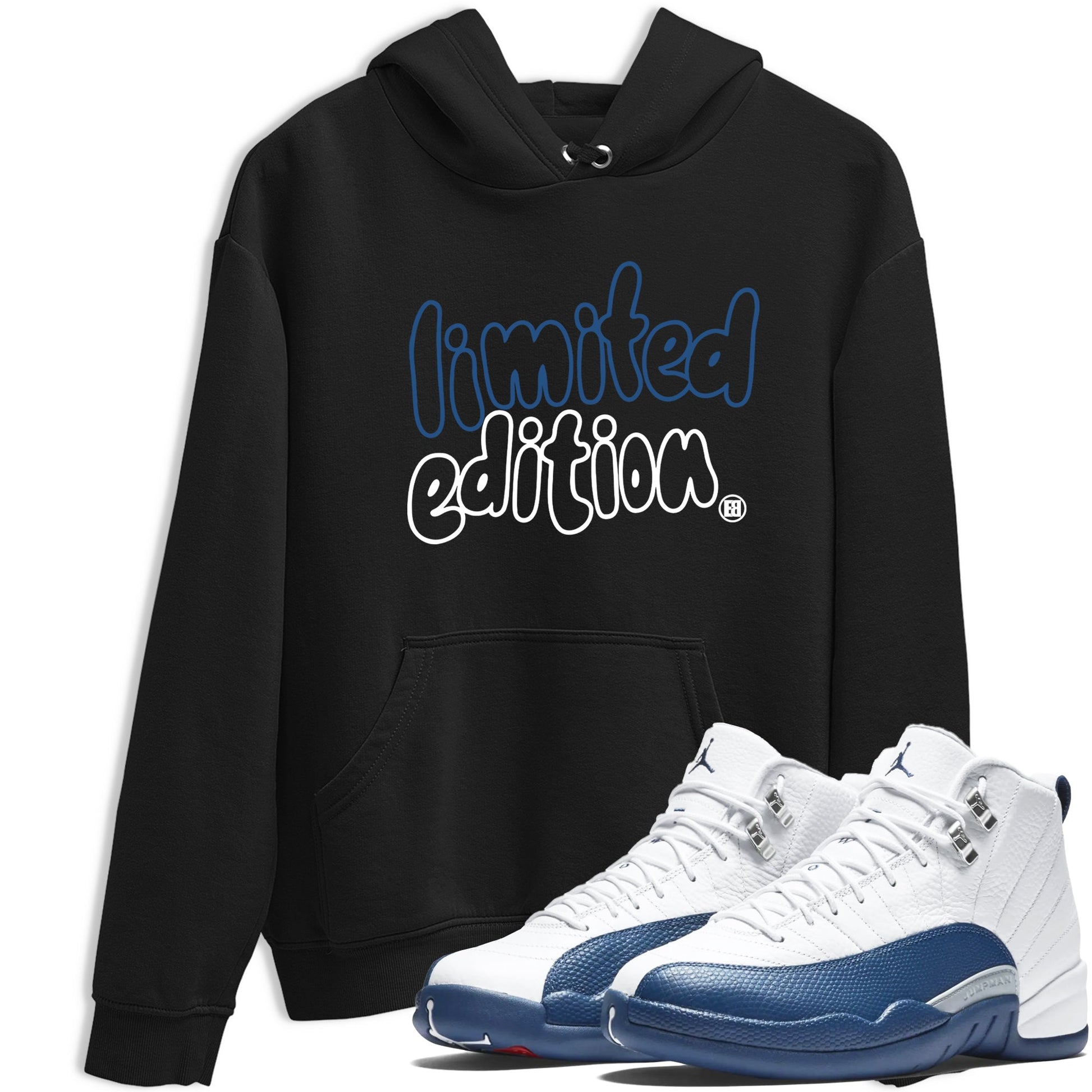 Sneaker match tees – Sneaker Tees To Match Air Jordan 12 French Blue Shoes – Limited Edition Tee Black 1