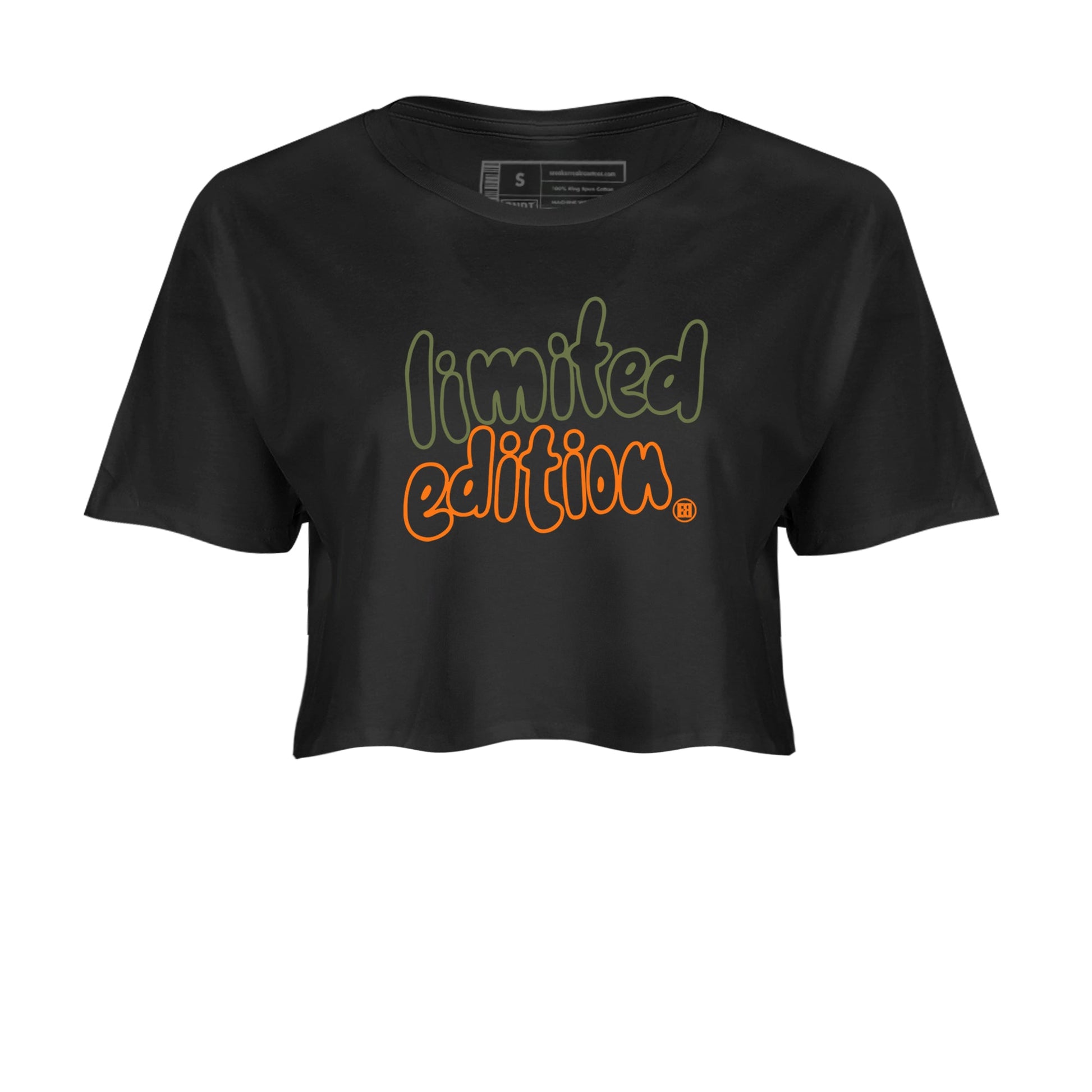 Sneaker match tees – Sneaker Tees To Match Undefeated inspired colorways Air Jordan 4 OG Olive Shoes – Limited Edition Crop T-Shirt Black 2