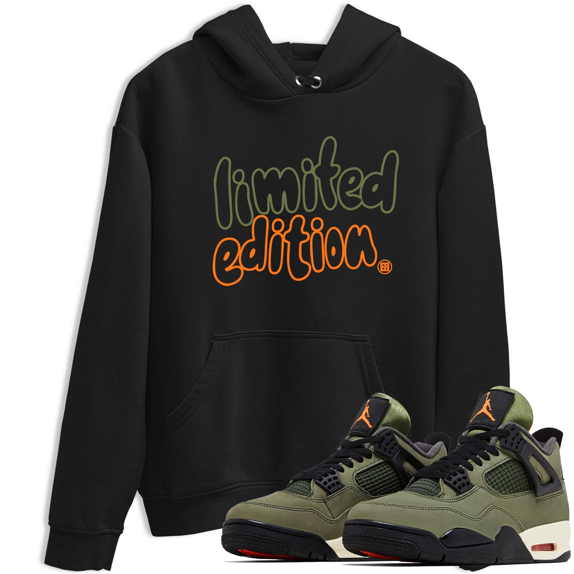 Sneaker match tees – Sneaker Tees To Match Undefeated inspired colorways Air Jordan 4 OG Olive Shoes – Limited Edition Tee Black 1