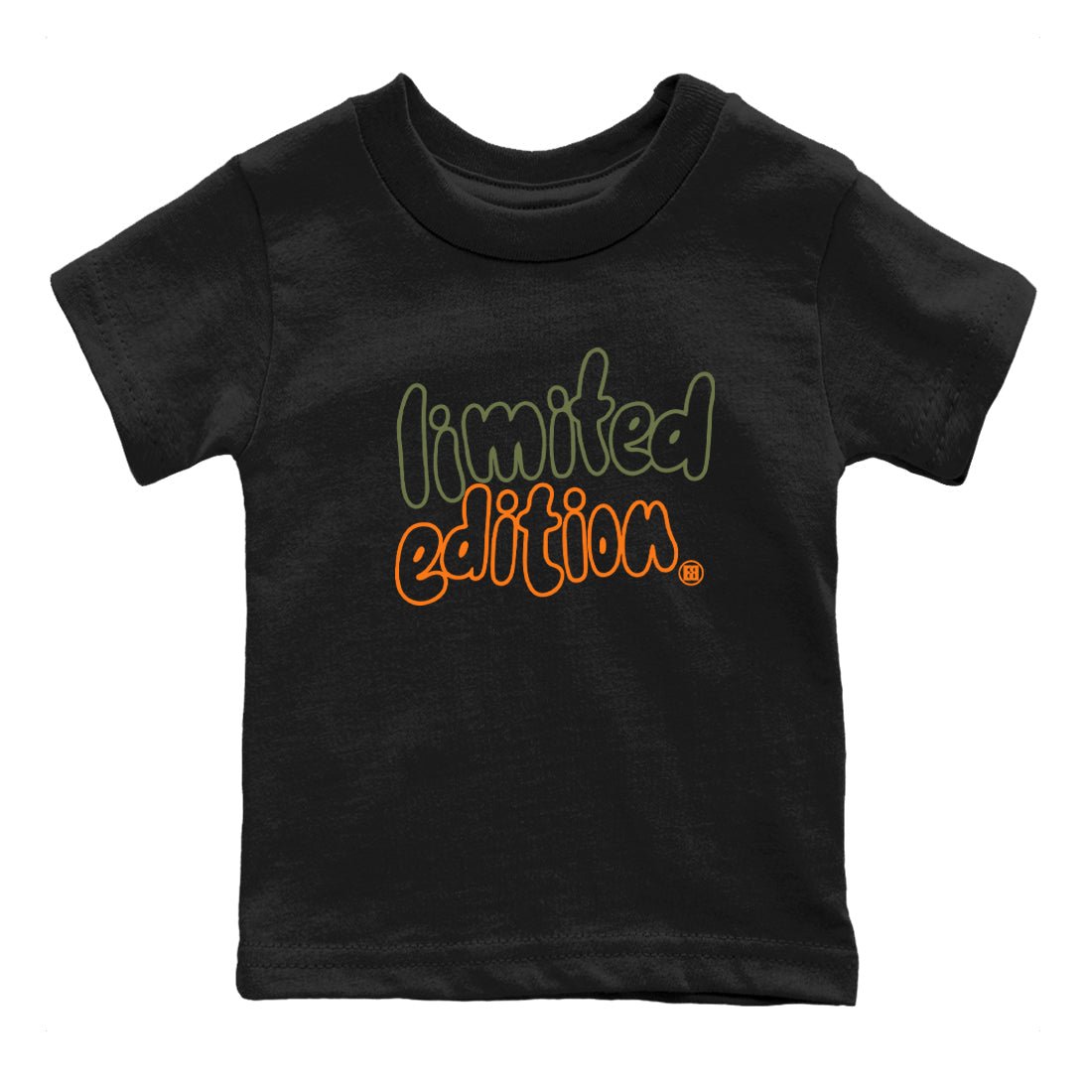 Sneaker match tees – Sneaker Tees To Match Undefeated inspired colorways Air Jordan 4 OG Olive Shoes – Limited Edition Kids T-Shirt Black 2