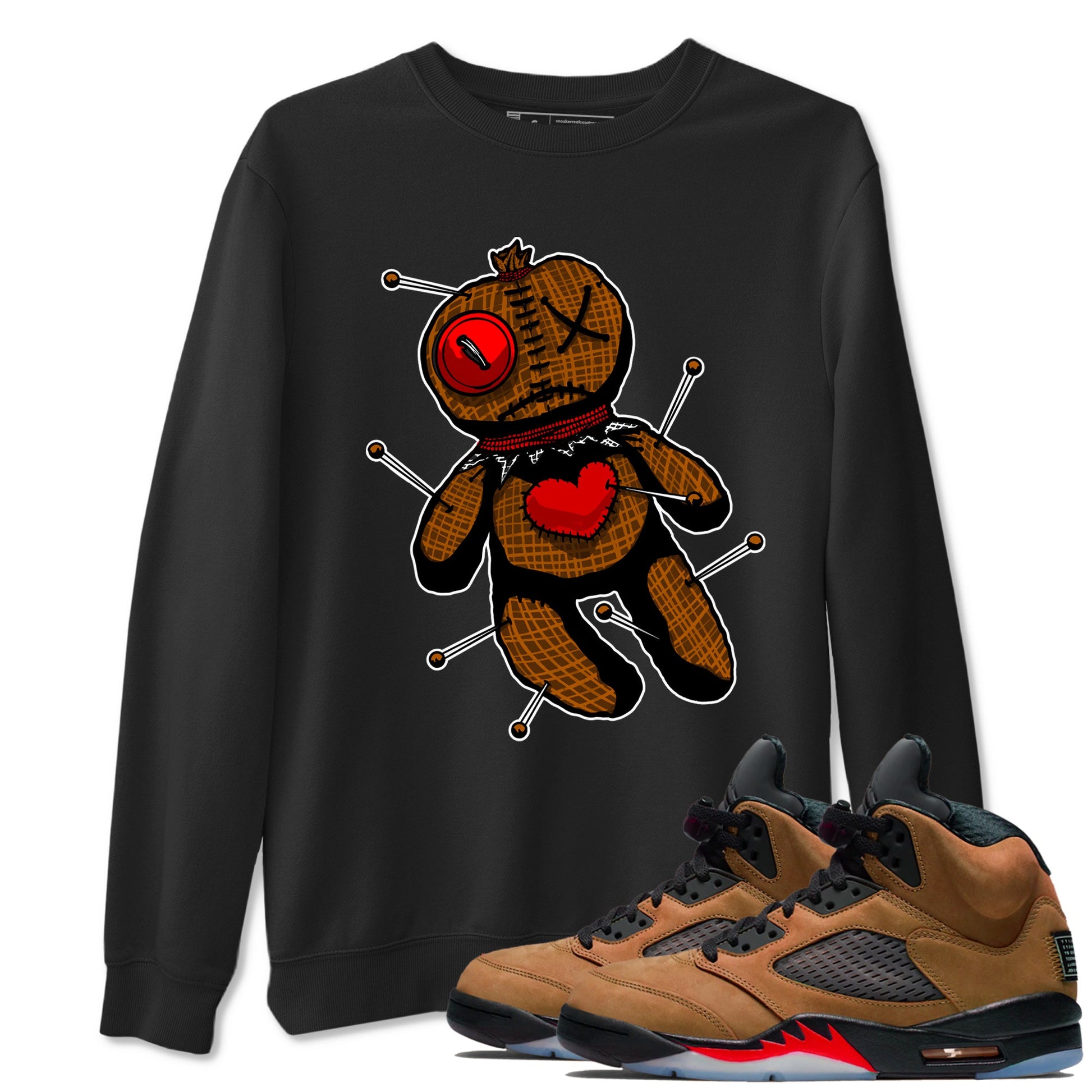 5s Archaeo Brown shirts to match jordans Linen Voodoo Doll unique Halloween sneaker tee Air Jordan 5 Archaeo Brown SNRT Sneaker Release Tees unisex cotton Black 1 crew neck shirts