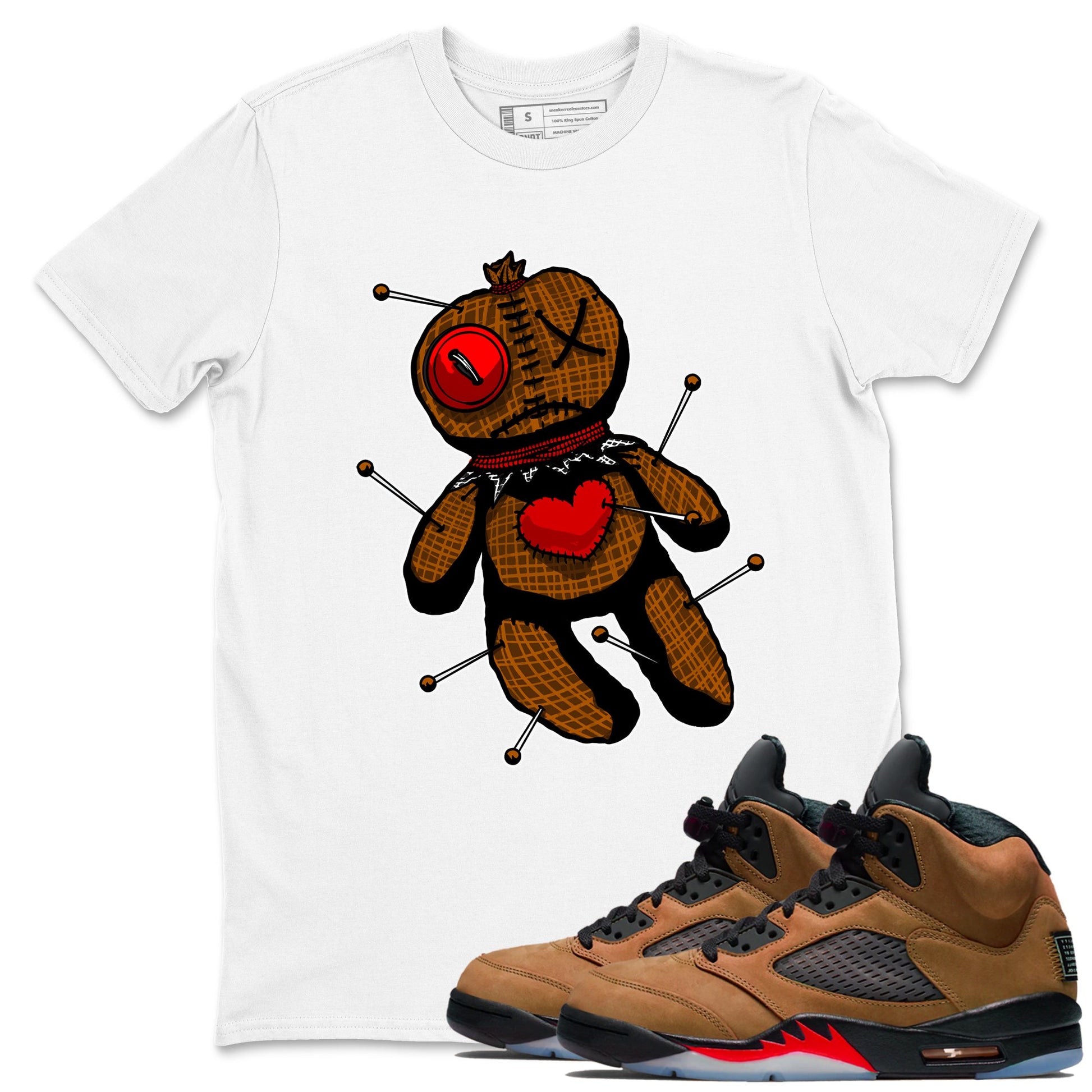 5s Archaeo Brown shirts to match jordans Linen Voodoo Doll unique Halloween sneaker tee Air Jordan 5 Archaeo Brown SNRT Sneaker Release Tees unisex cotton White 1 crew neck shirts