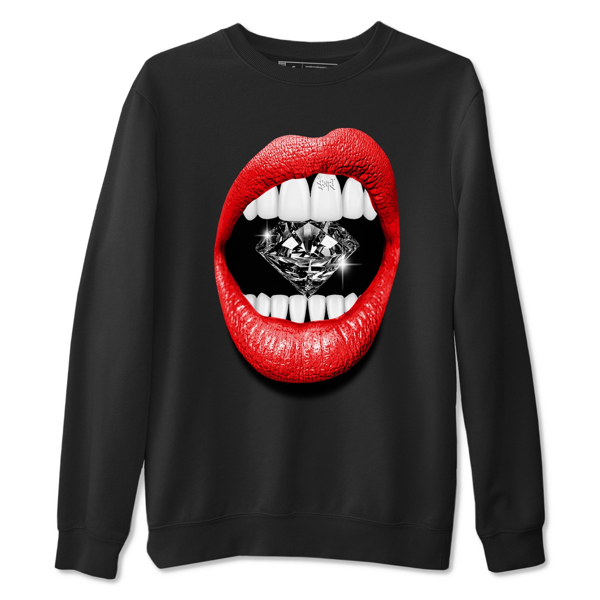 11s Bred Velvet shirts to match jordans Lips Diamond sneaker match tees Air Jordan 11 Bred Velvet match shoes to clothes SNRT Sneaker Tees unisex cotton Black 2 shirts