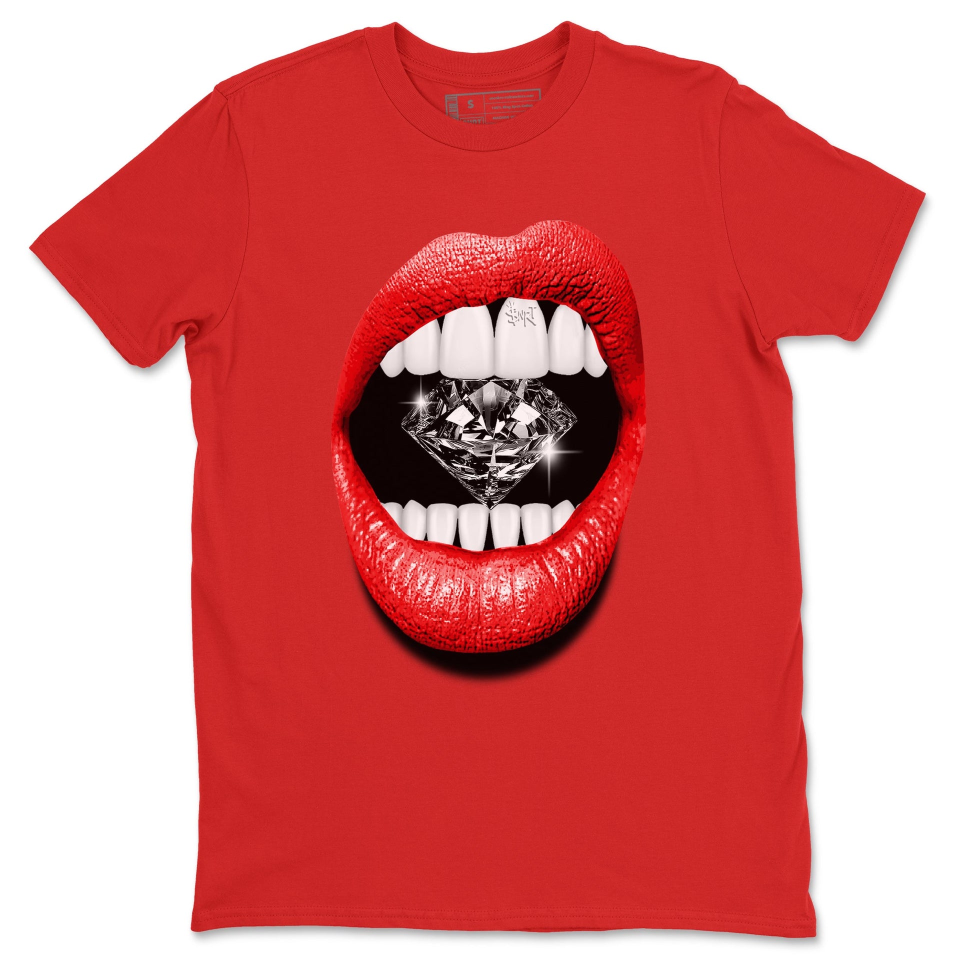 11s Bred Velvet shirts to match jordans Lips Diamond sneaker match tees Air Jordan 11 Bred Velvet match shoes to clothes SNRT Sneaker Tees unisex cotton Red 2 shirts