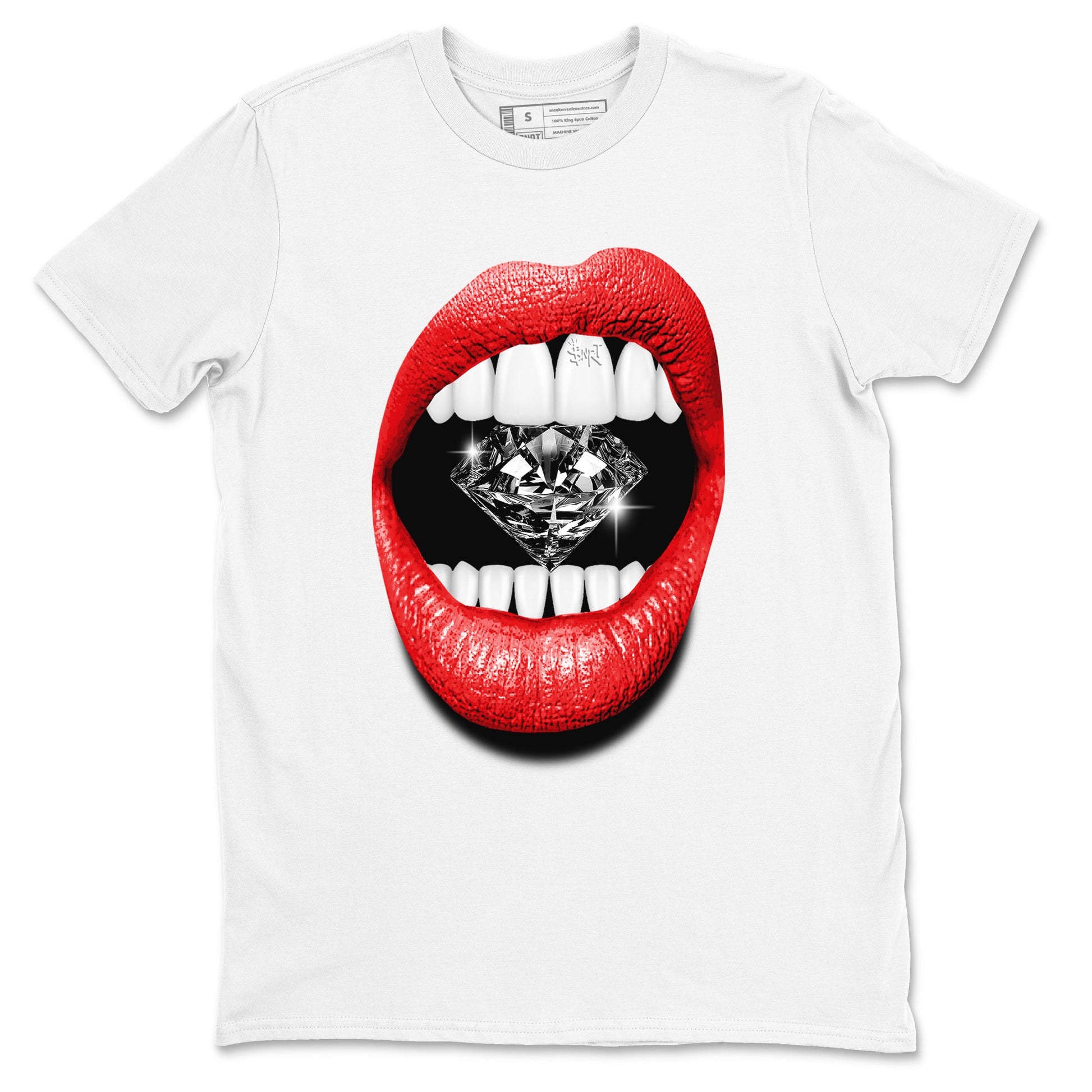 11s Bred Velvet shirts to match jordans Lips Diamond sneaker match tees Air Jordan 11 Bred Velvet match shoes to clothes SNRT Sneaker Tees unisex cotton White 2 shirts
