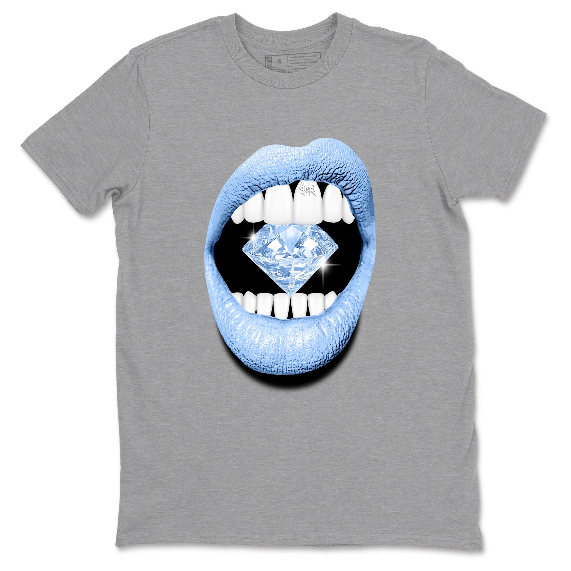 4s Forget Me Not shirts to match jordans Lips Diamond graphic tees Air Jordan 4 Forget Me Not match shoes to clothes SNRT Sneaker Tees unisex cotton Heather Grey 2 shirts
