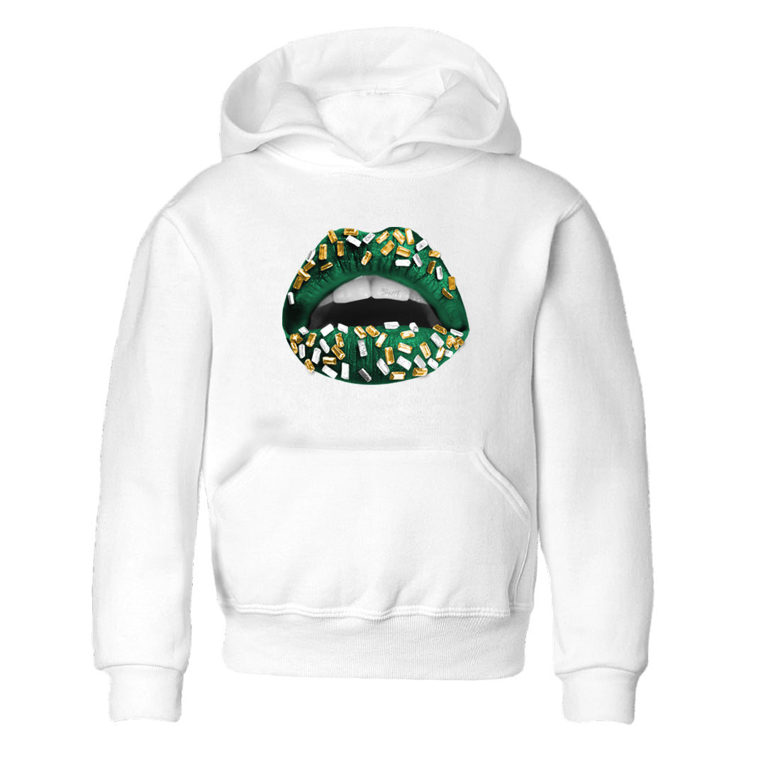 Sneaker Threads – Sneaker Tees To Match Air Jordan 1 Pro Green – Lips Jewel Youth Graphic Tee White 2. Perfect for Jordan releases 2025 colorways.